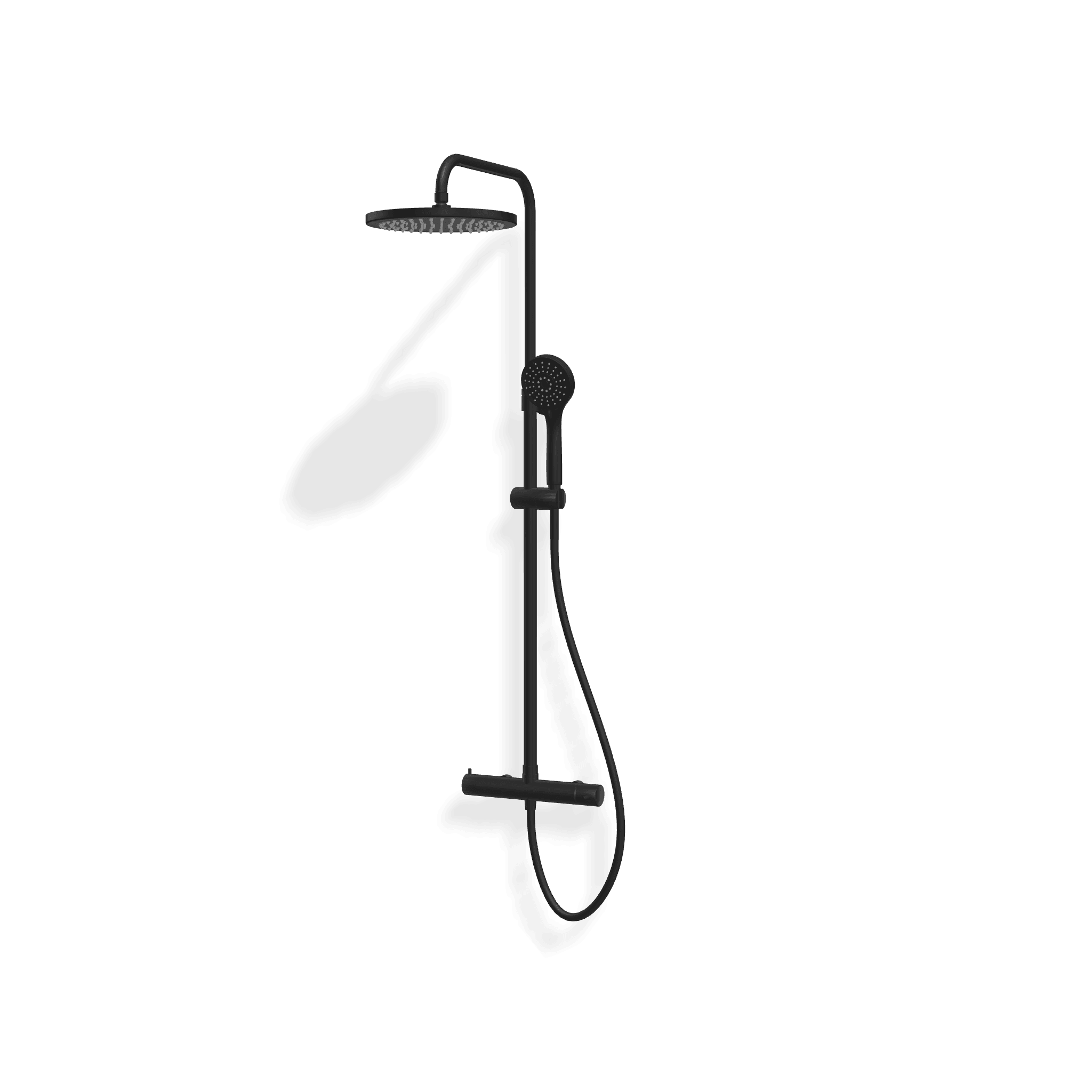 Душевая колонна со смесителем, ручным и верхним душем диаметром 250 мм