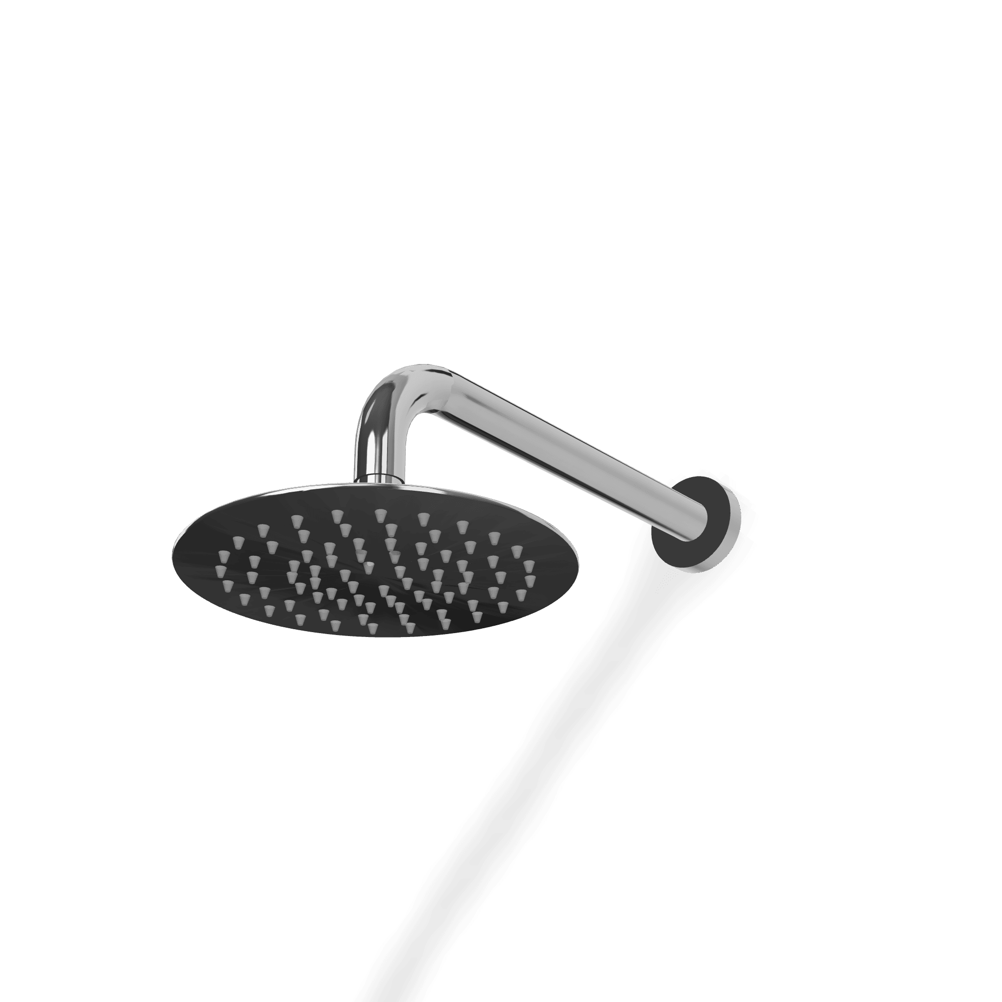 Верхний душ диаметр 200 мм с кронштейном 300 мм из стены