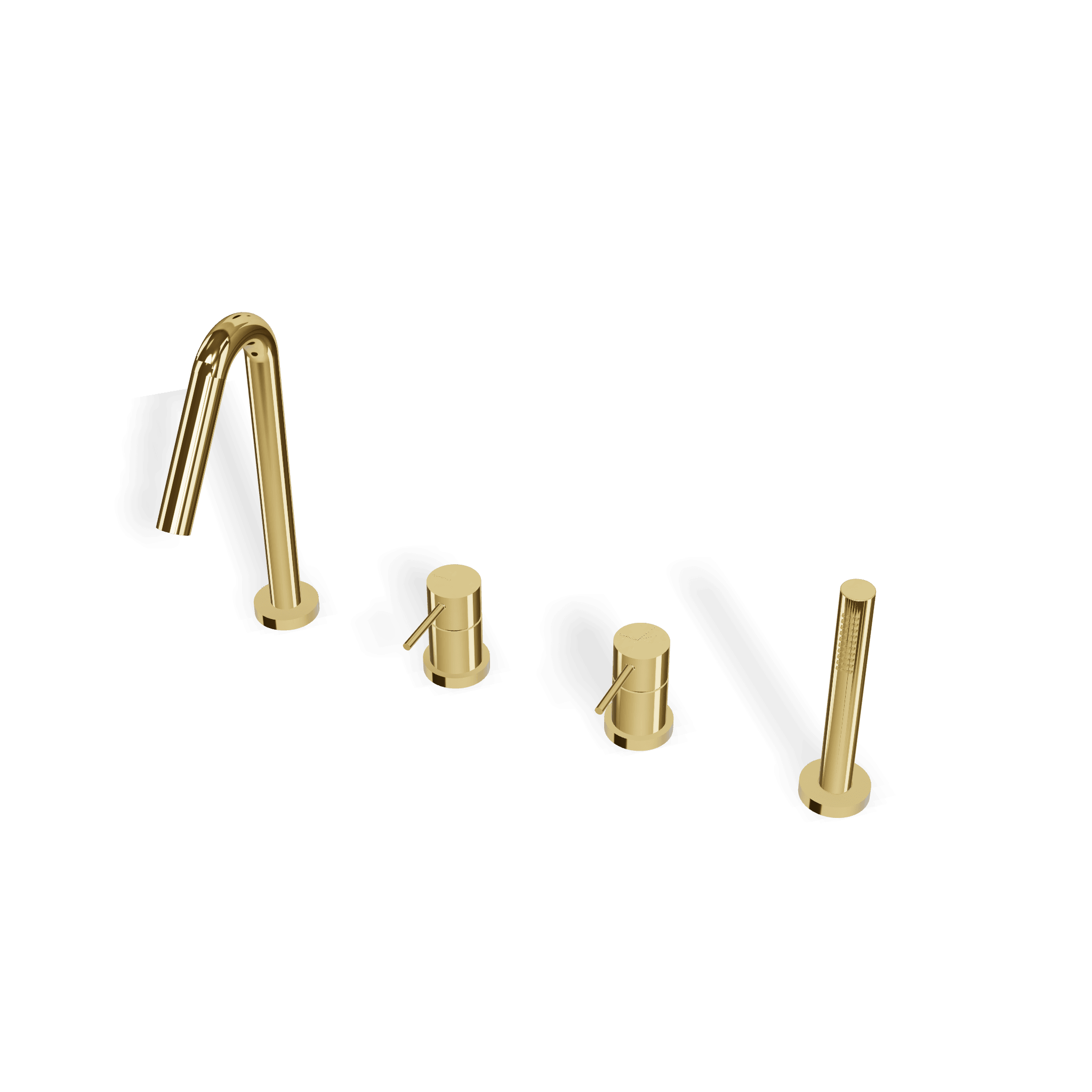 Смеситель на борт ванны на 4 отверстия Up+