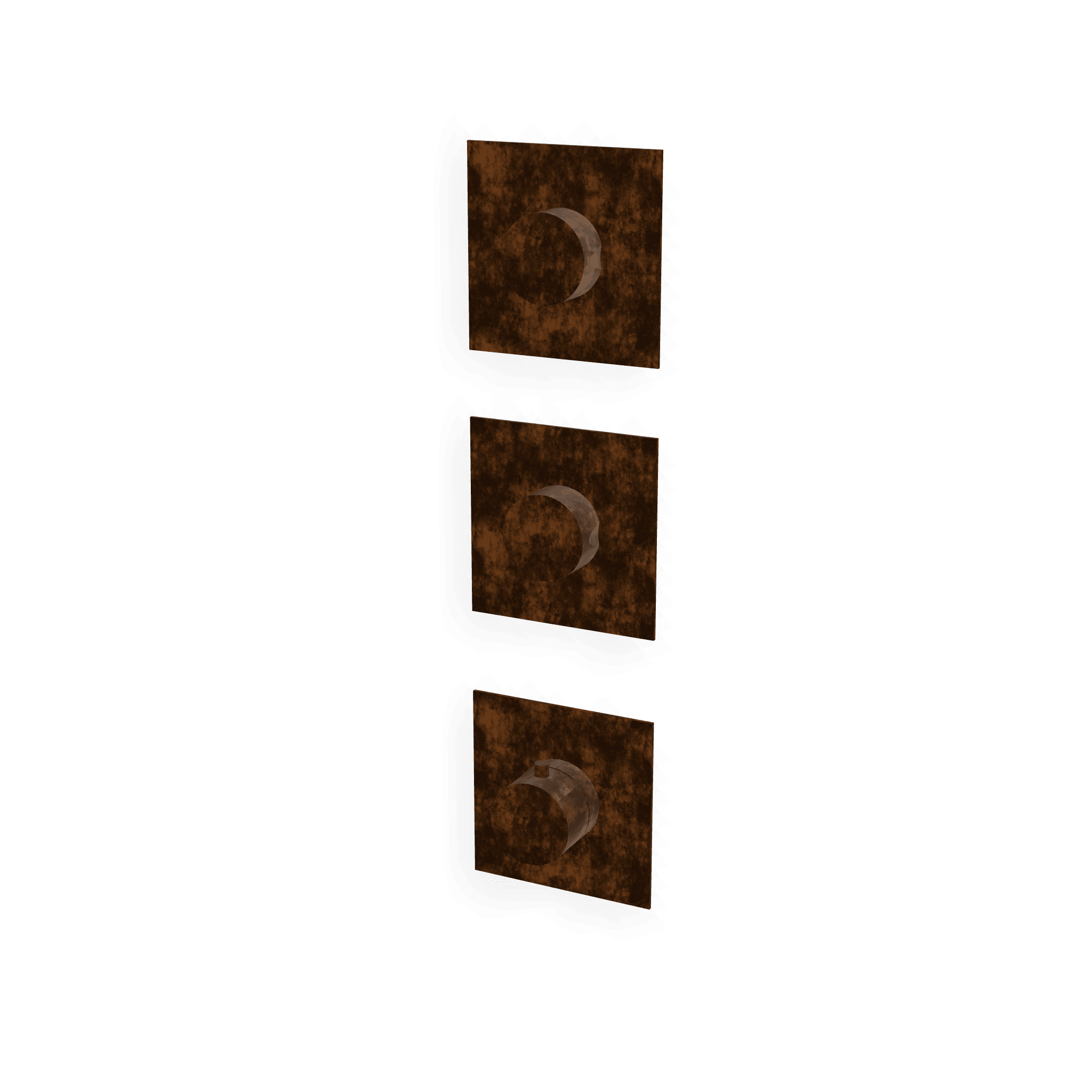 Внешняя часть термостатического смесителя для душа на 2 потребителя Up+