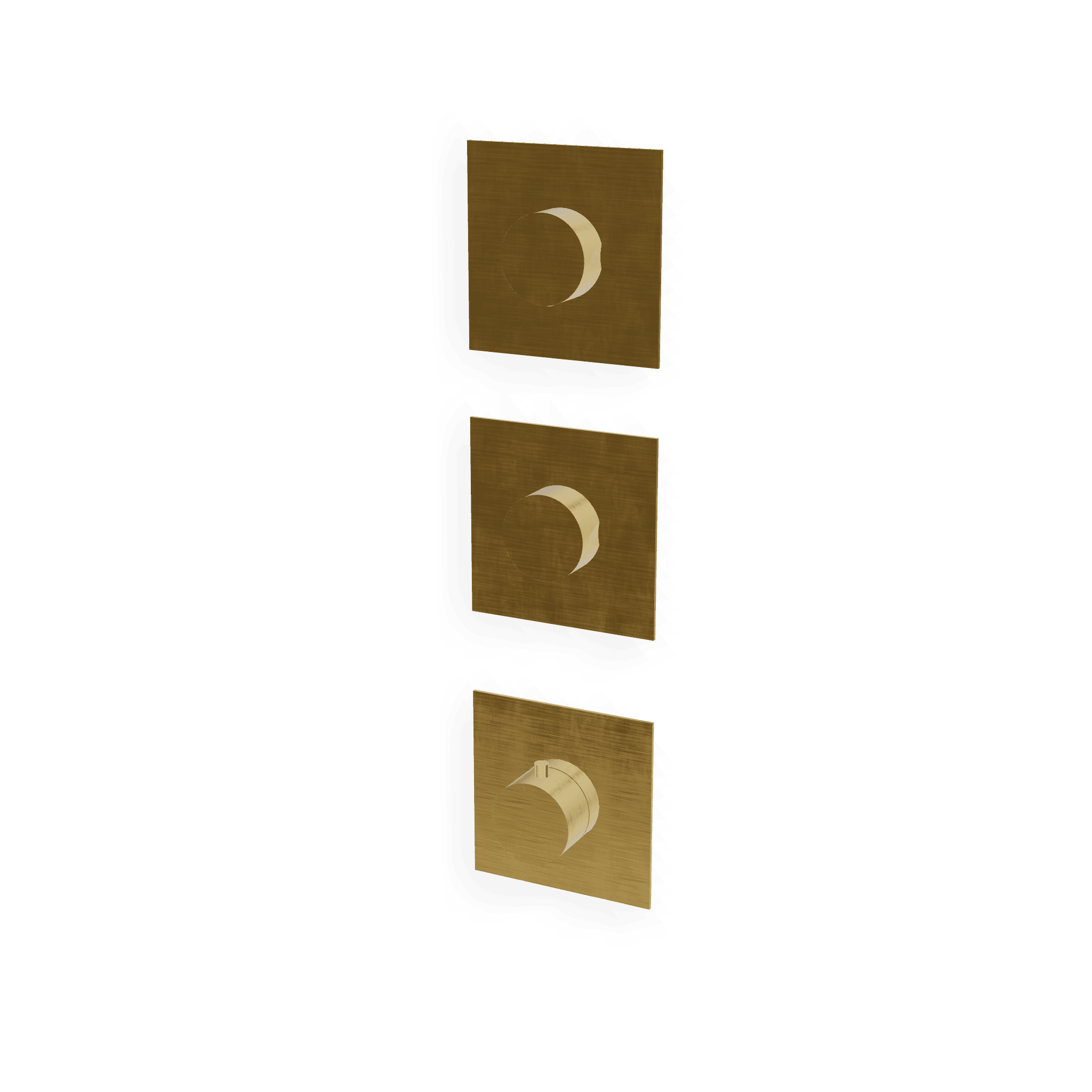 Внешняя часть термостатического смесителя для душа на 2 потребителя Up+