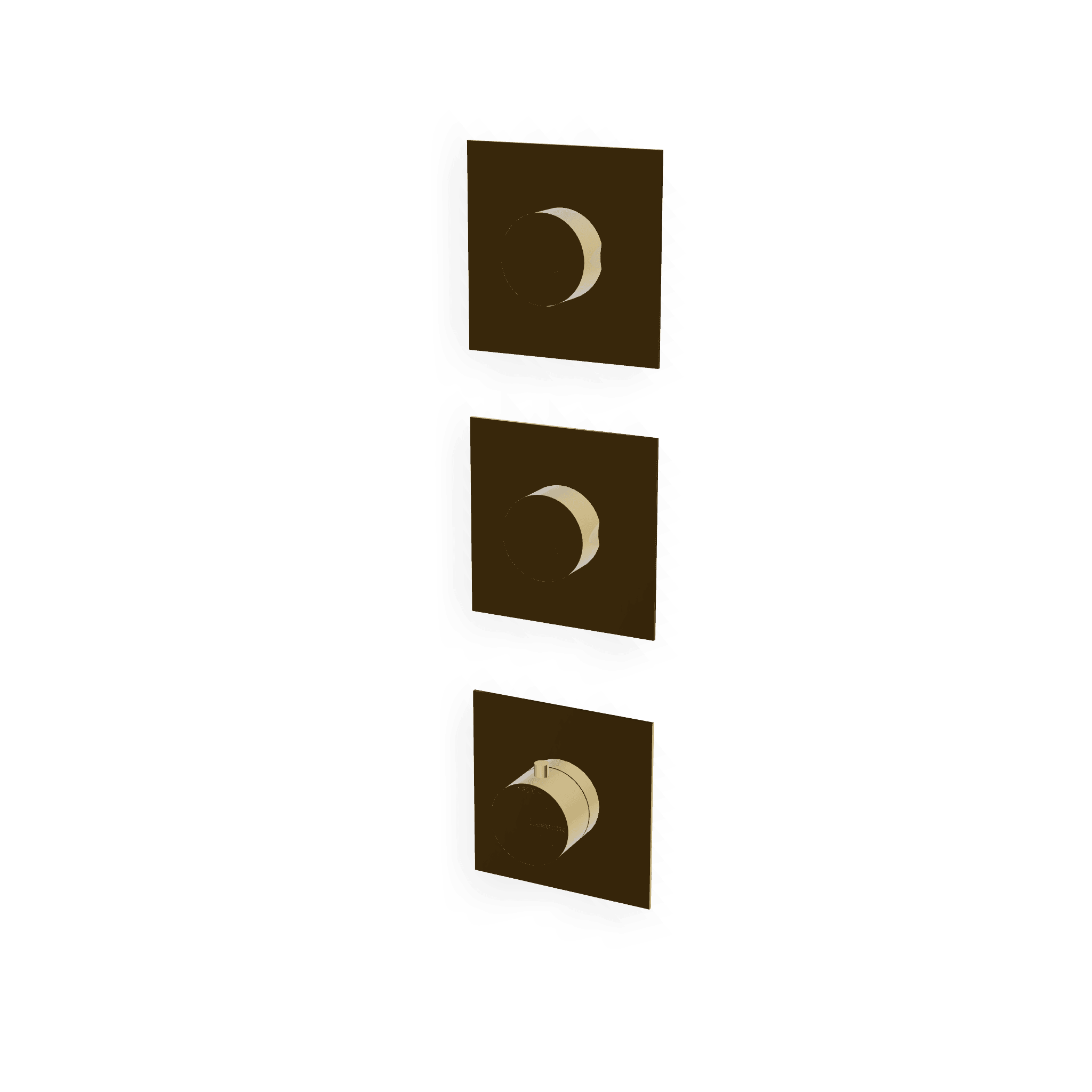 Внешняя часть термостатического смесителя для душа на 2 потребителя Up+