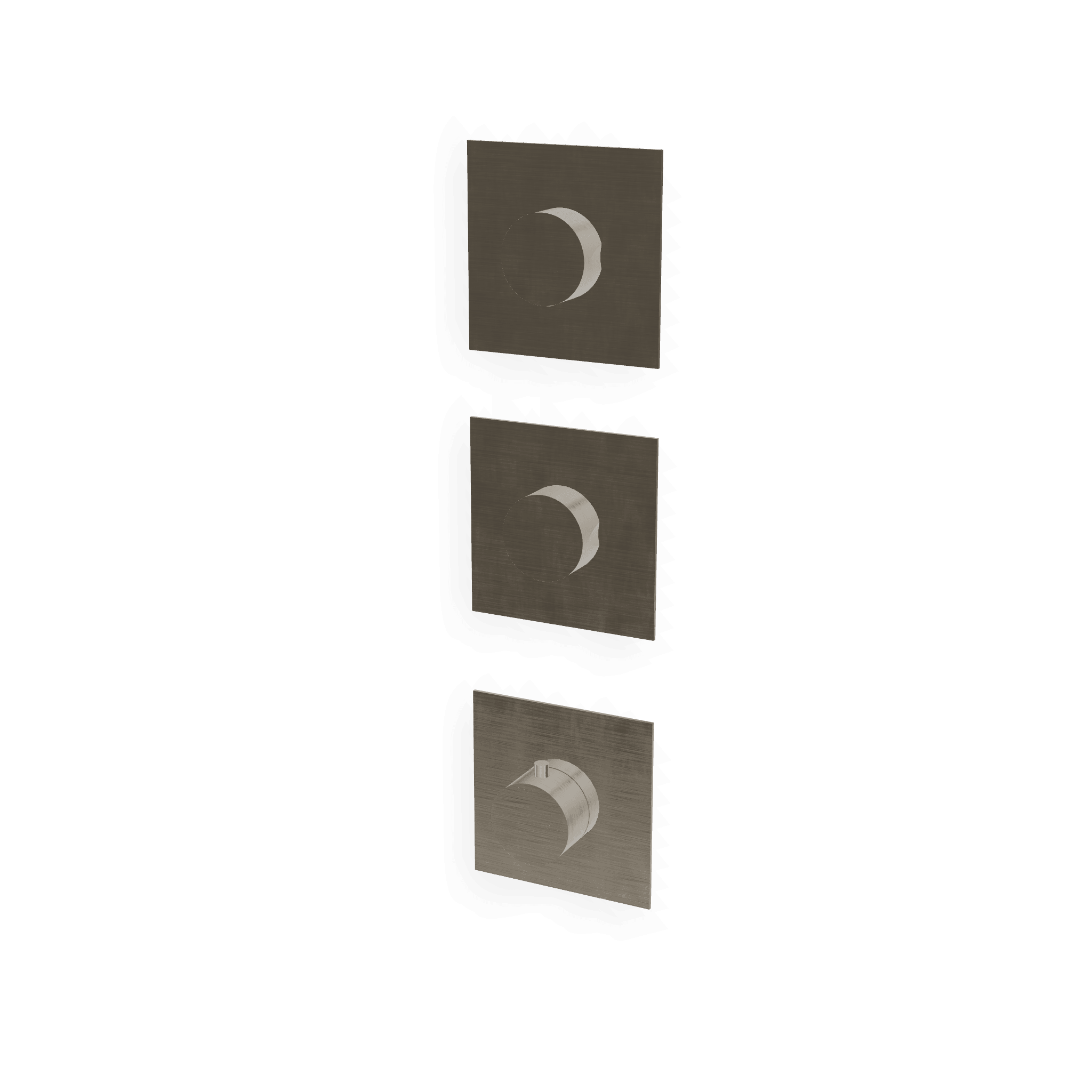 Внешняя часть термостатического смесителя для душа на 2 потребителя Up+