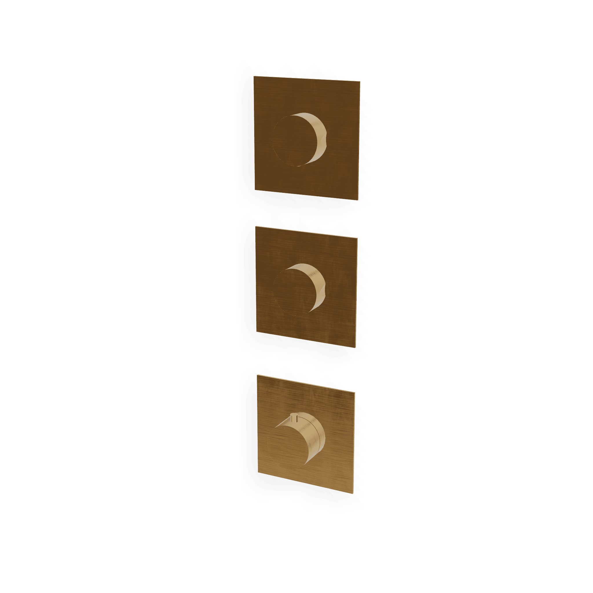 Внешняя часть термостатического смесителя для душа на 2 потребителя Up+