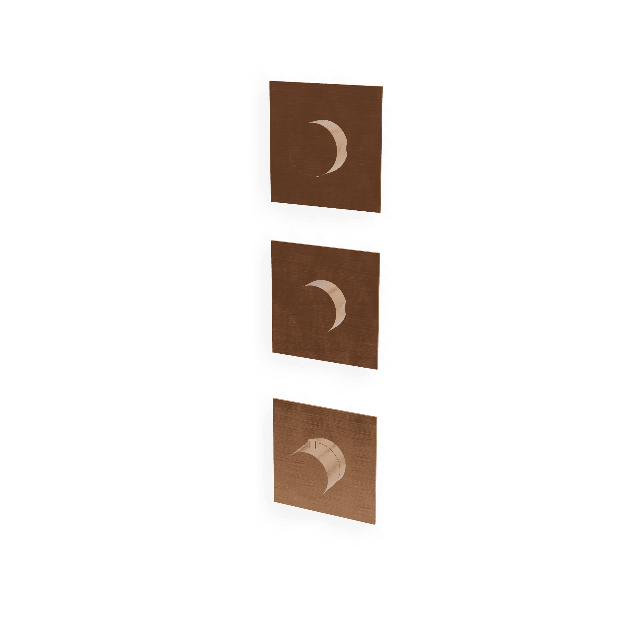 Внешняя часть термостатического смесителя для душа на 2 потребителя Up+