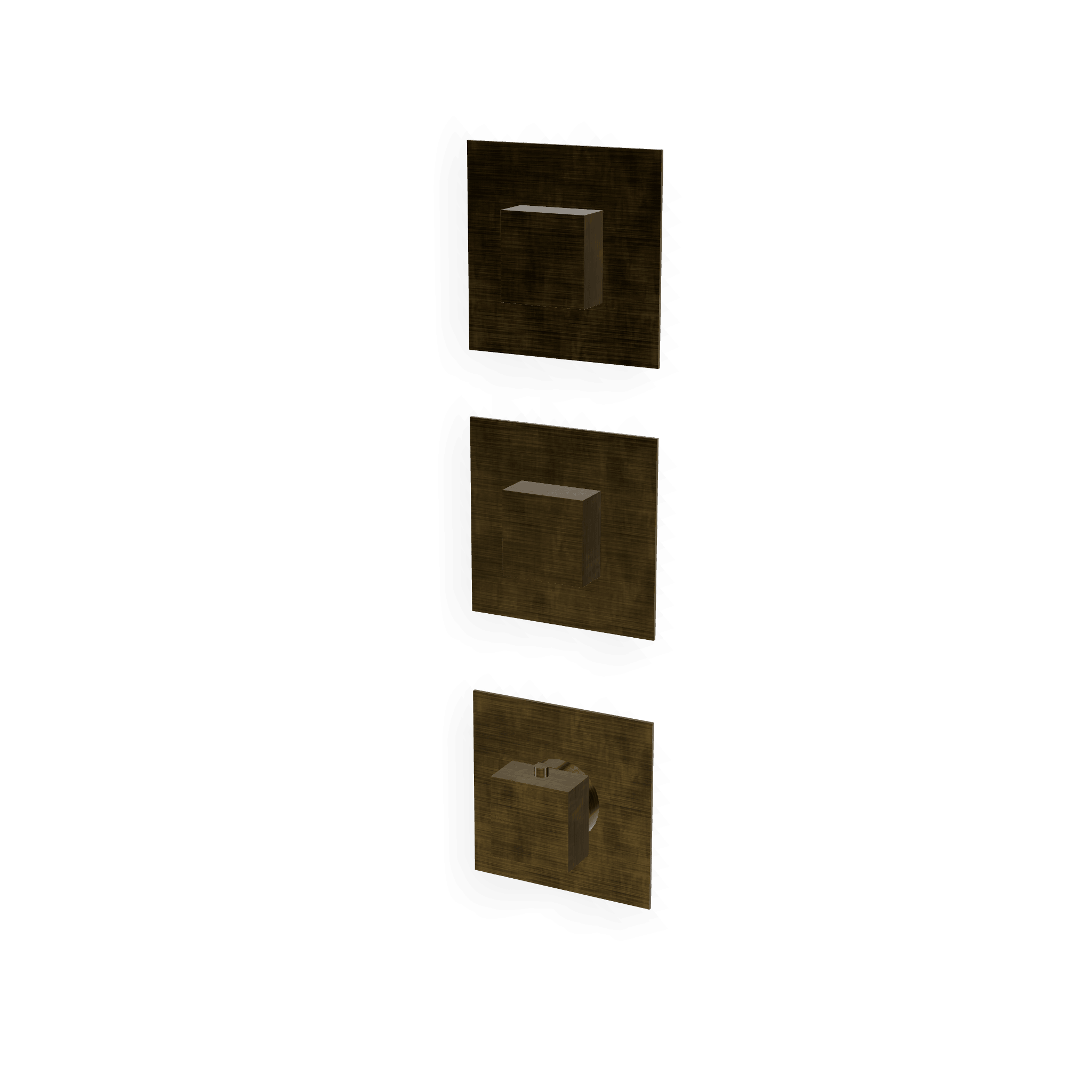 Внешняя часть термостатического смесителя для душа на 2 потребителя