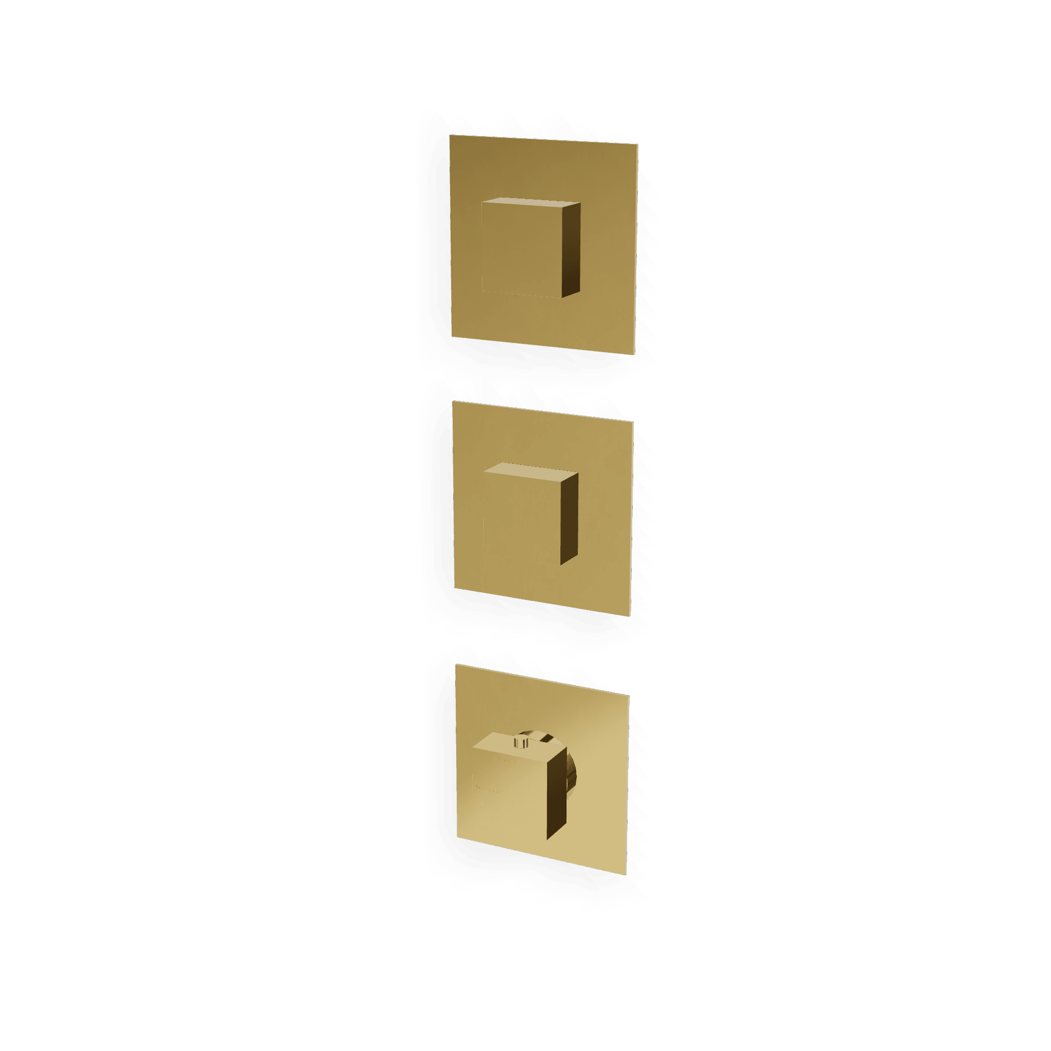 Внешняя часть термостатического смесителя для душа на 2 потребителя