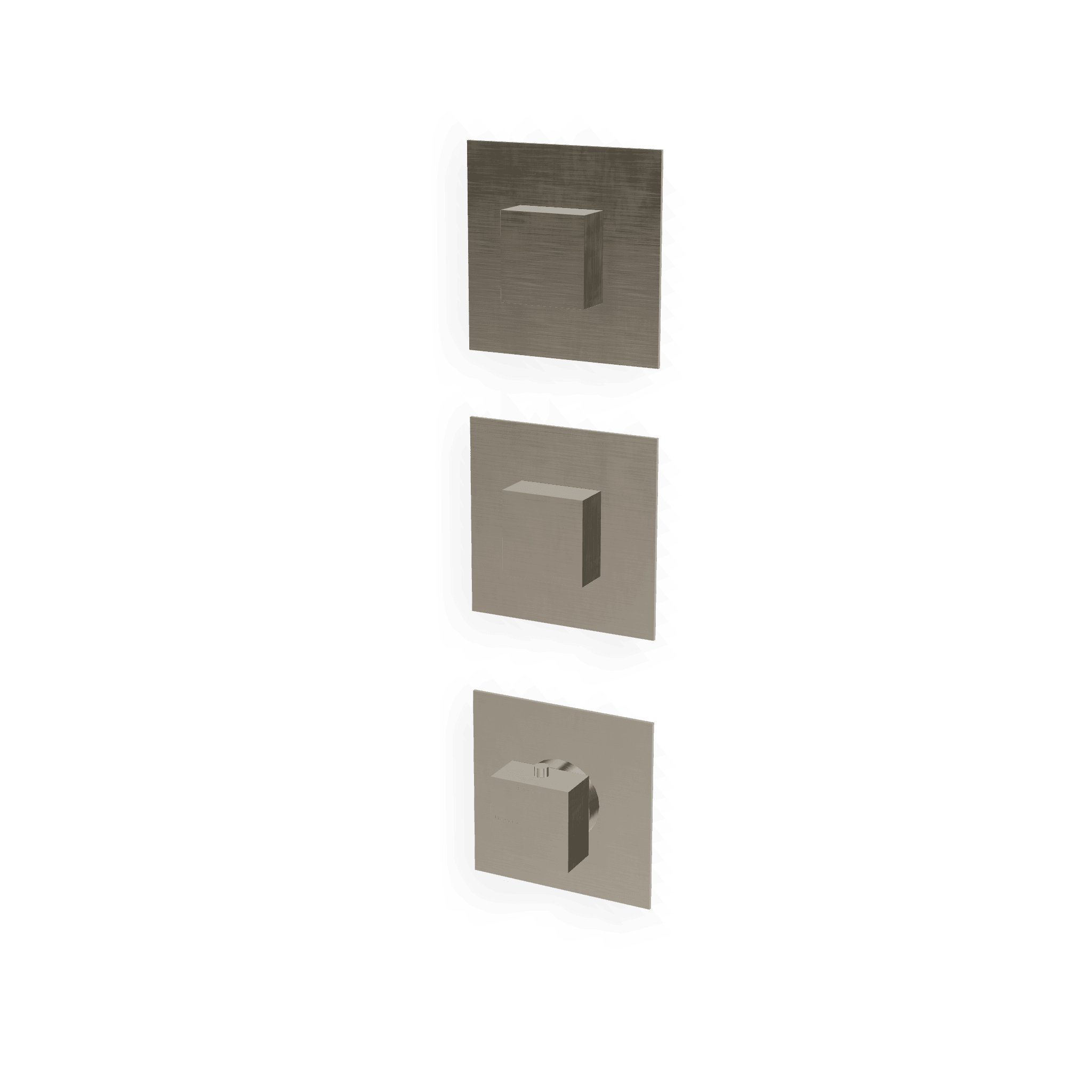 Внешняя часть термостатического смесителя для душа на 2 потребителя