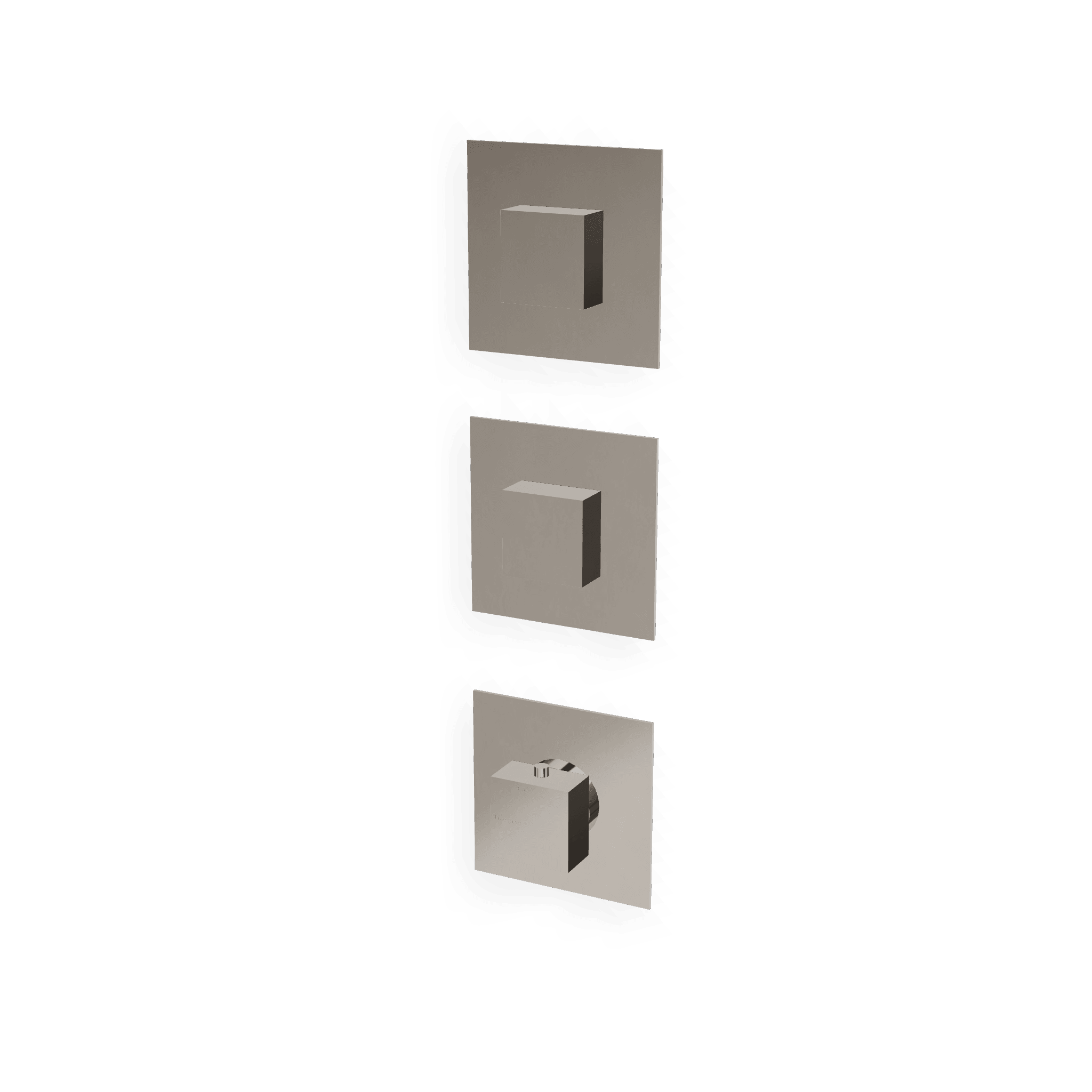 Внешняя часть термостатического смесителя для душа на 2 потребителя