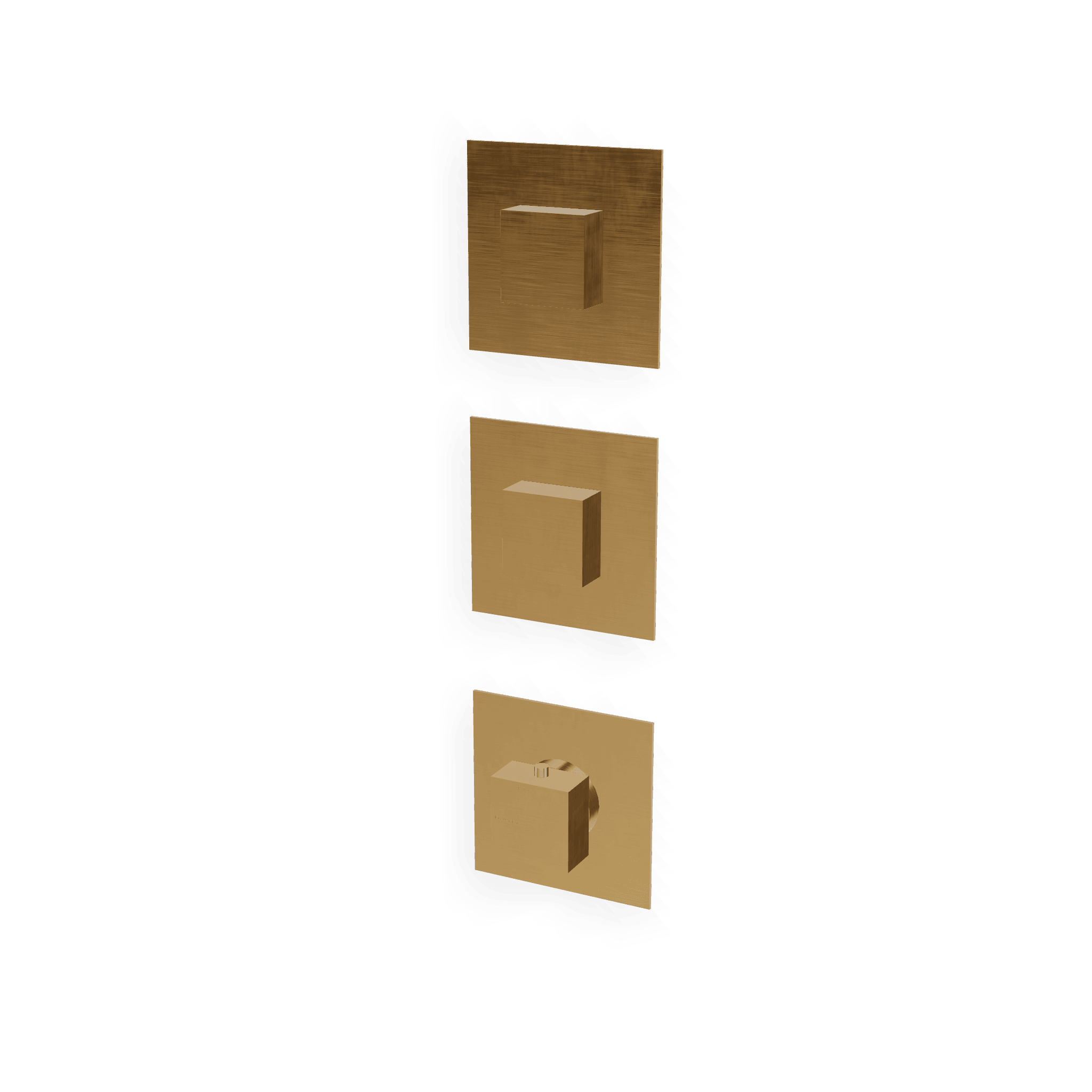 Внешняя часть термостатического смесителя для душа на 2 потребителя