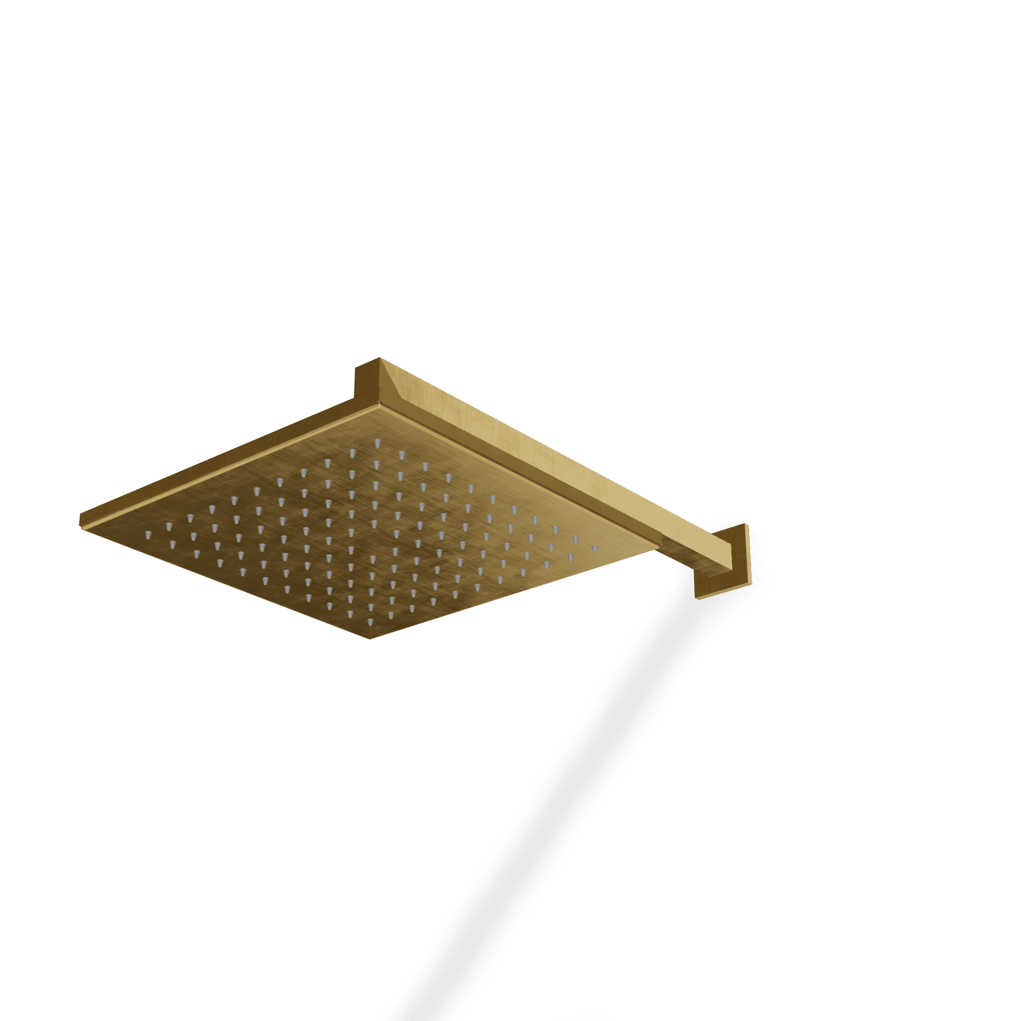 Верхний душ 250х250 мм с кронштейном 389 мм из стены