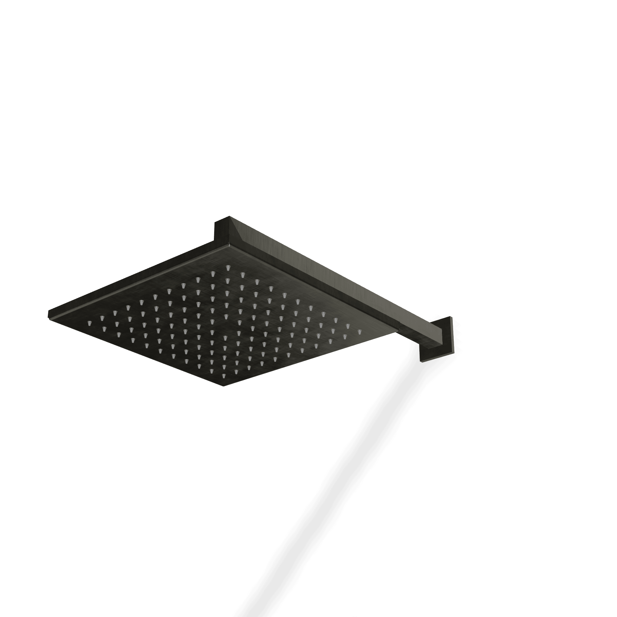 Верхний душ 250х250 мм с кронштейном 389 мм из стены