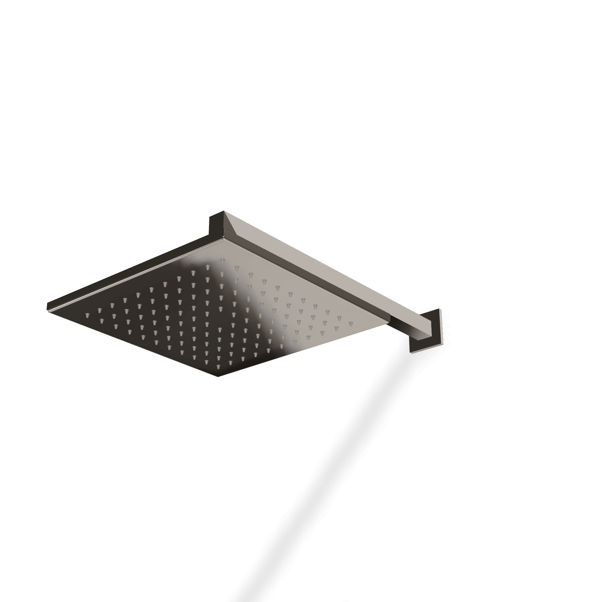 Верхний душ 250х250 мм с кронштейном 389 мм из стены