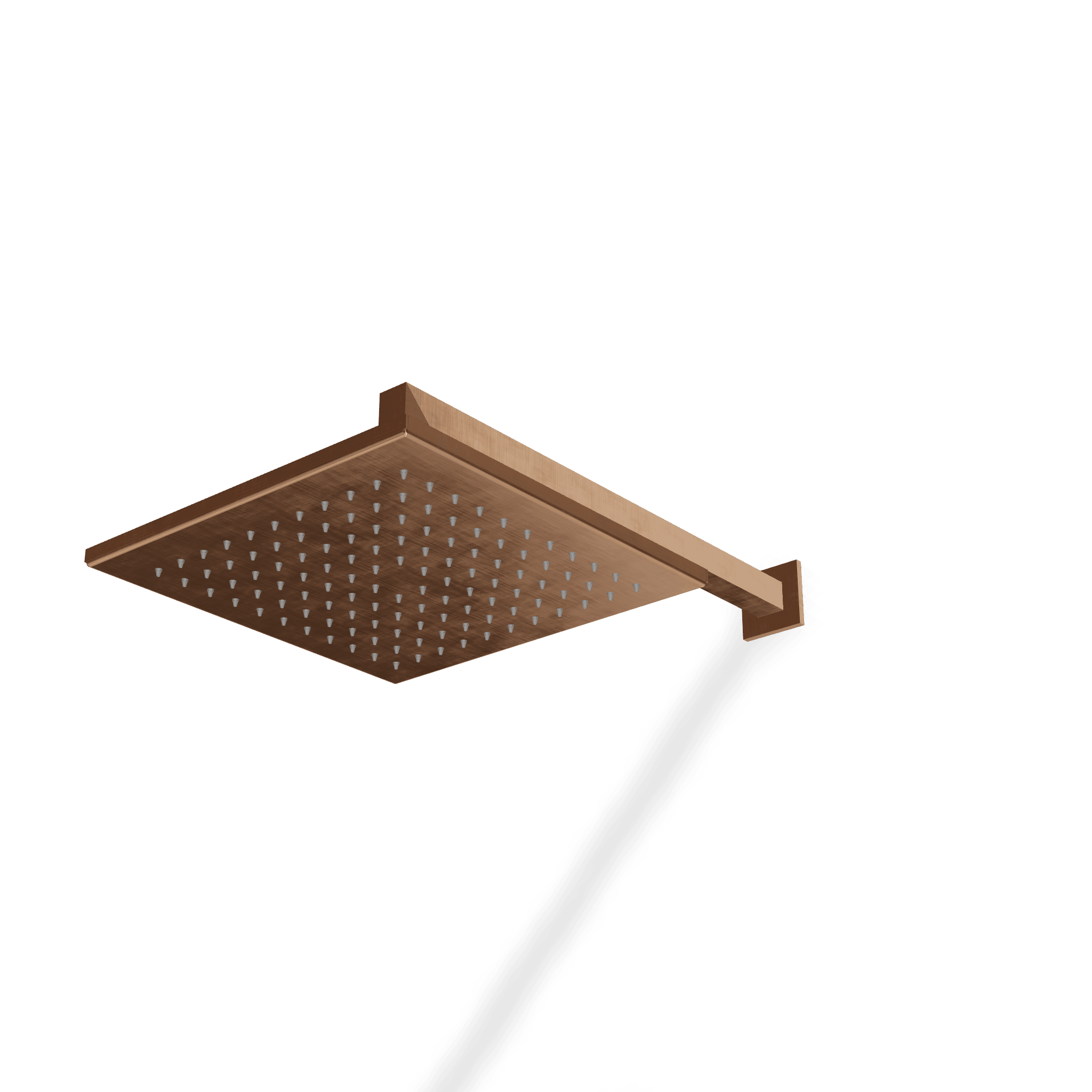 Верхний душ 250х250 мм с кронштейном 389 мм из стены