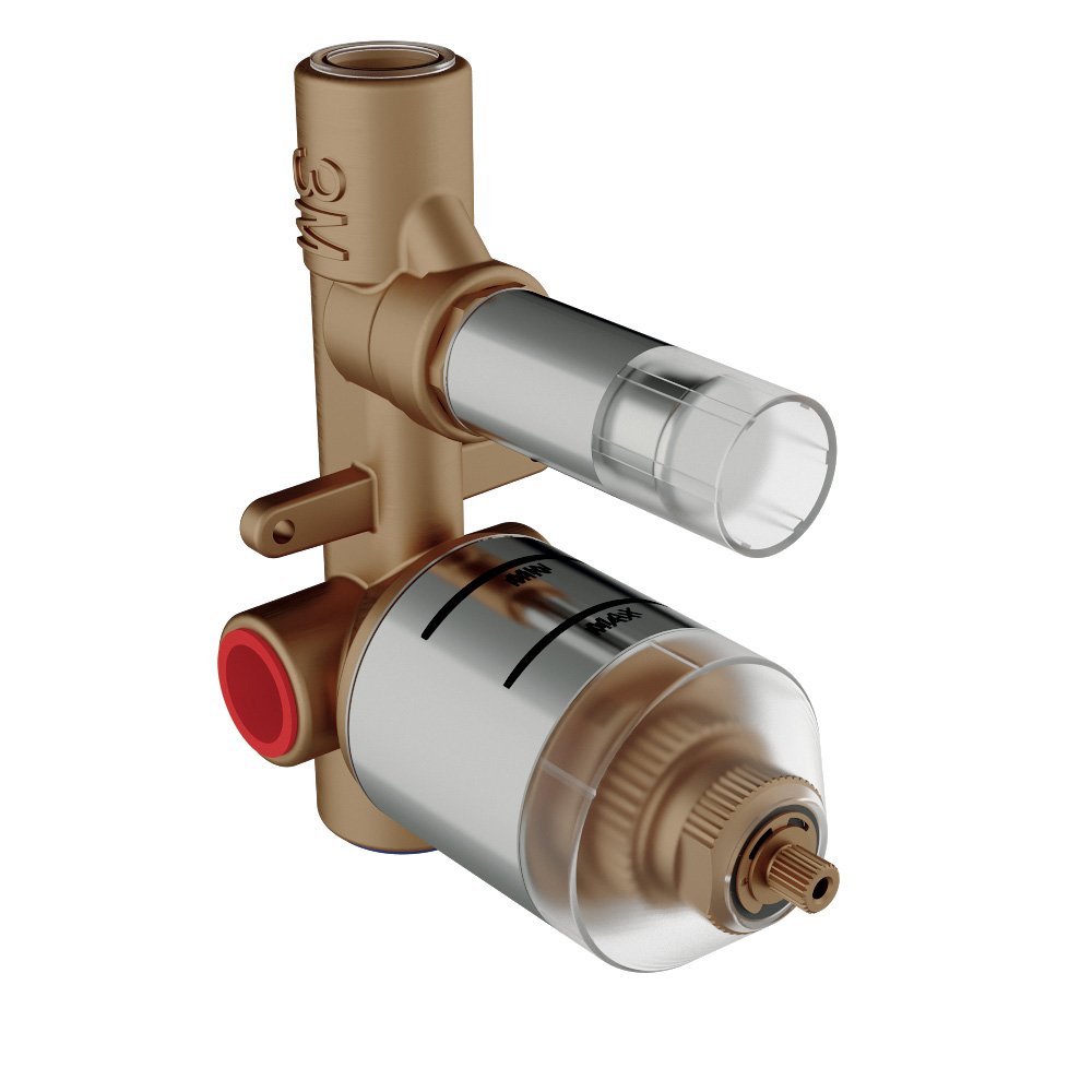 Встраиваемый модуль термостатического смесителя для душа на 2 потребителя