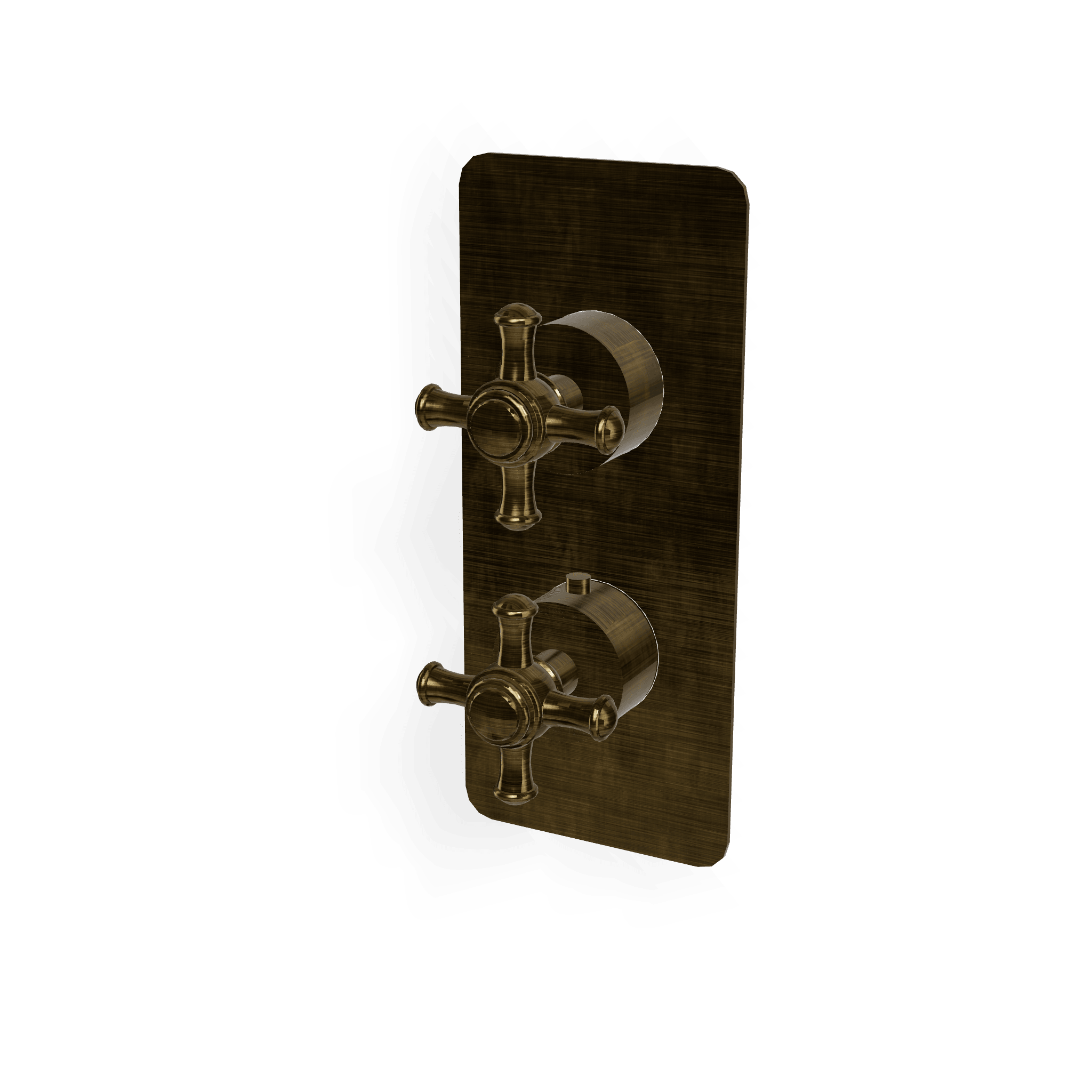 Внешняя часть термостатического смесителя на 2 потребителя Old Italy