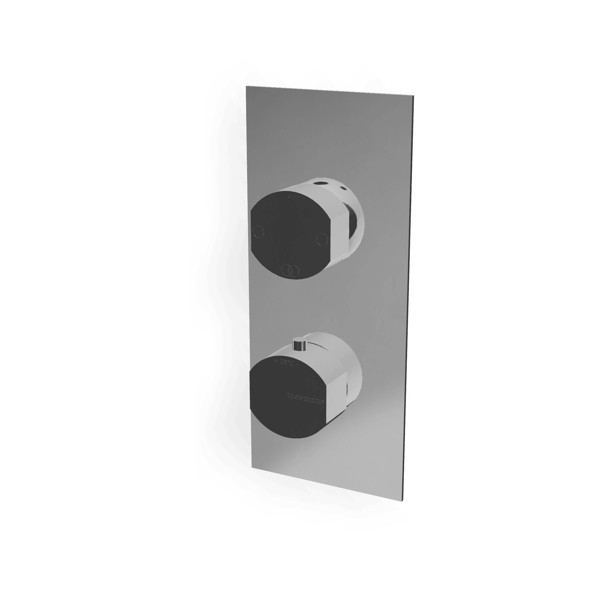 Внешняя часть термостатического смесителя на 2 потребителя Hedo