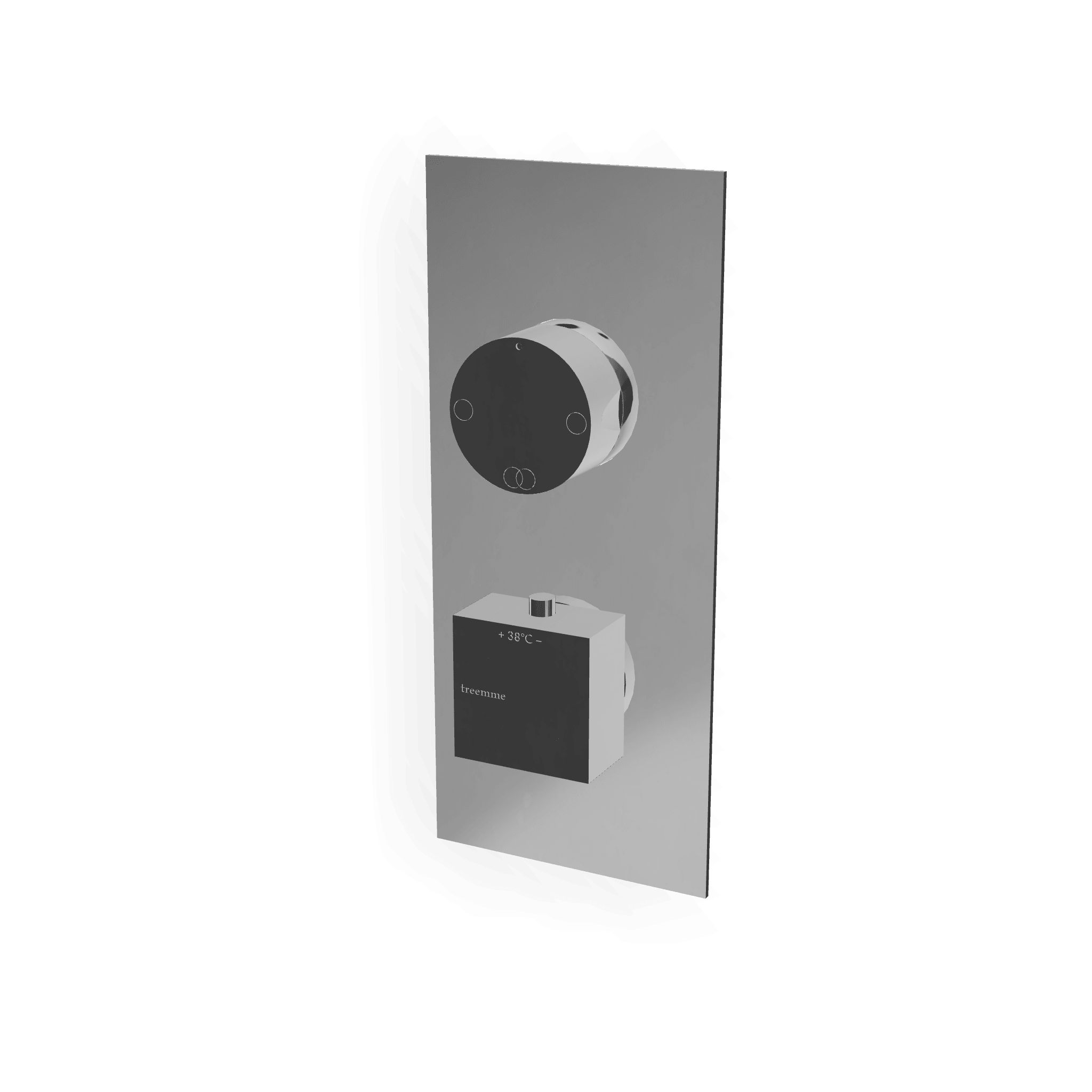 Внешняя часть термостатического смесителя на 2 потребителя Q30