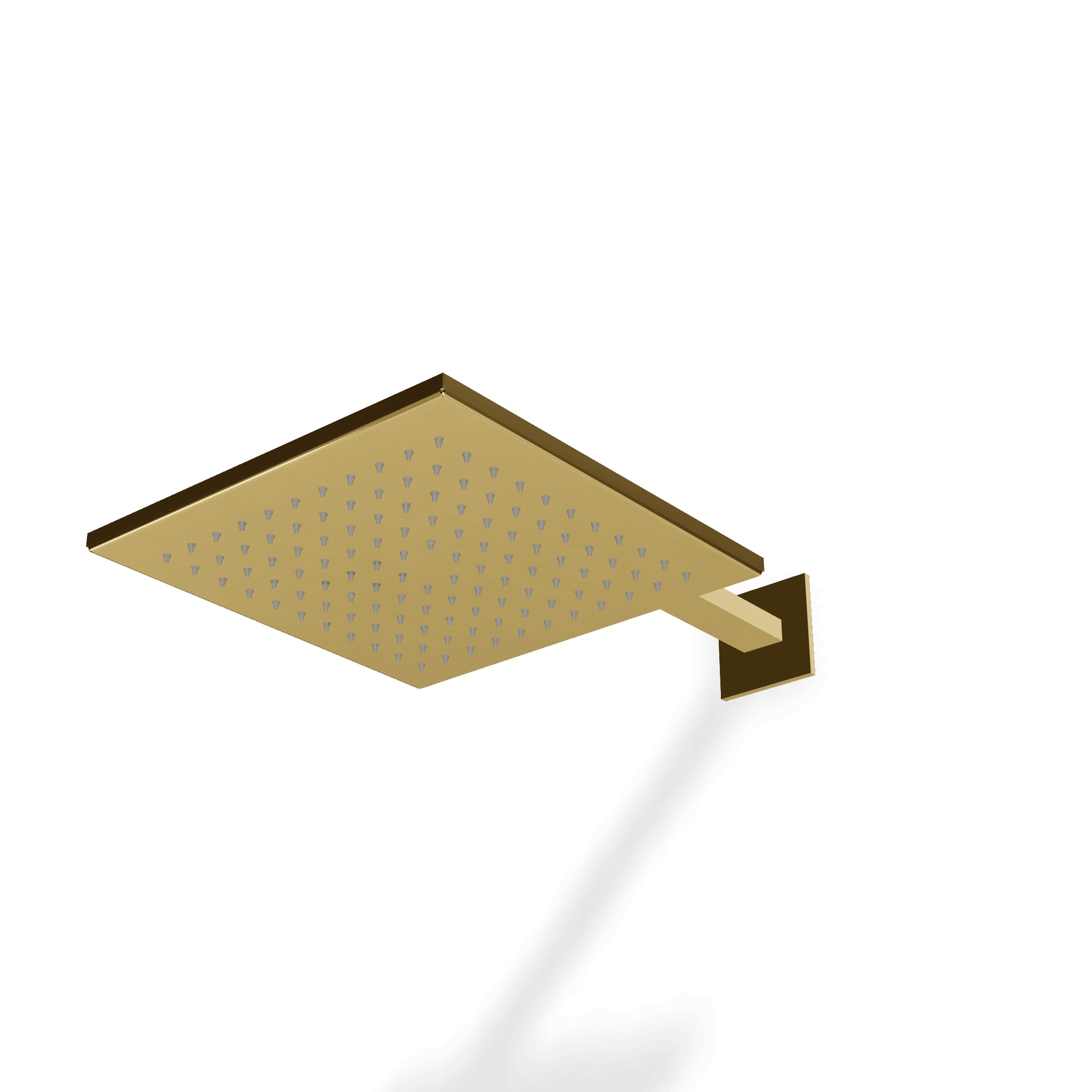 Верхний душ 250х250 мм с кронштейном 320 мм из стены