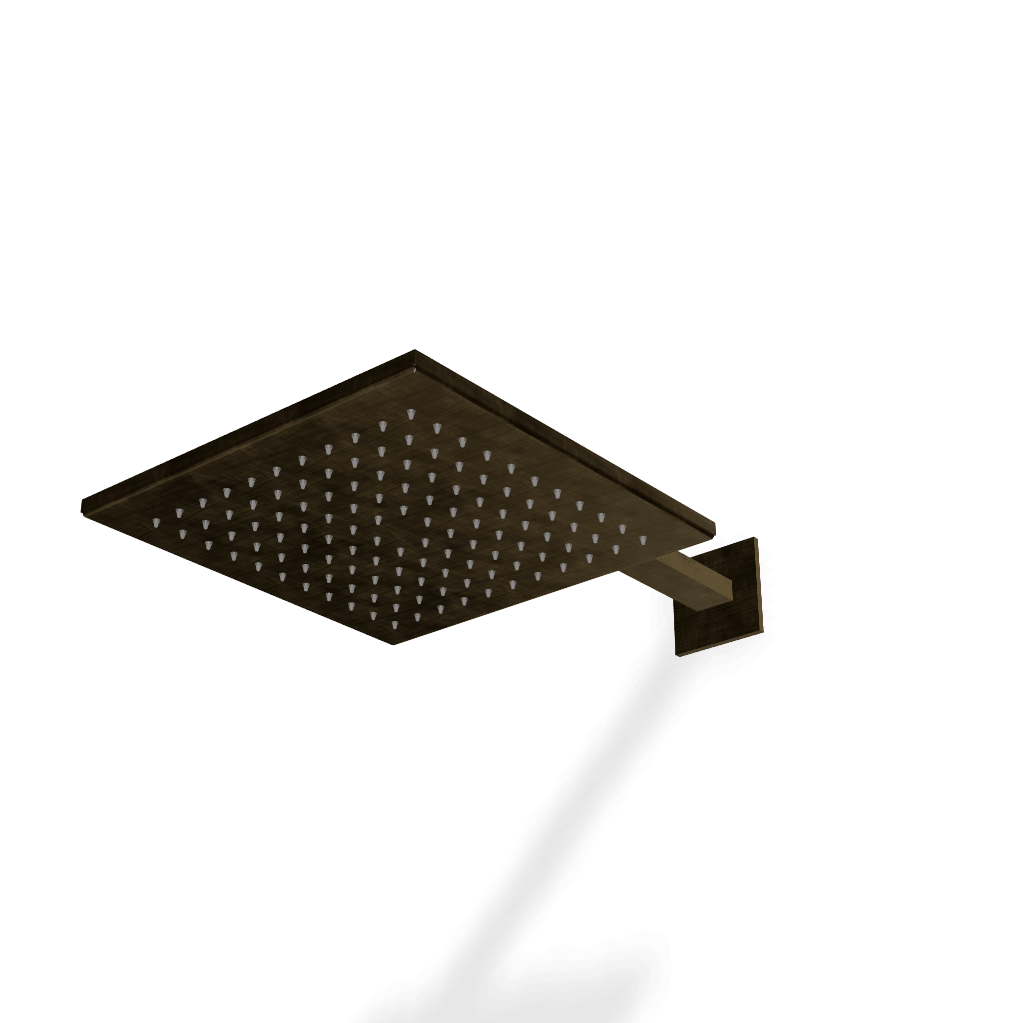 Верхний душ 250х250 мм с кронштейном 320 мм из стены