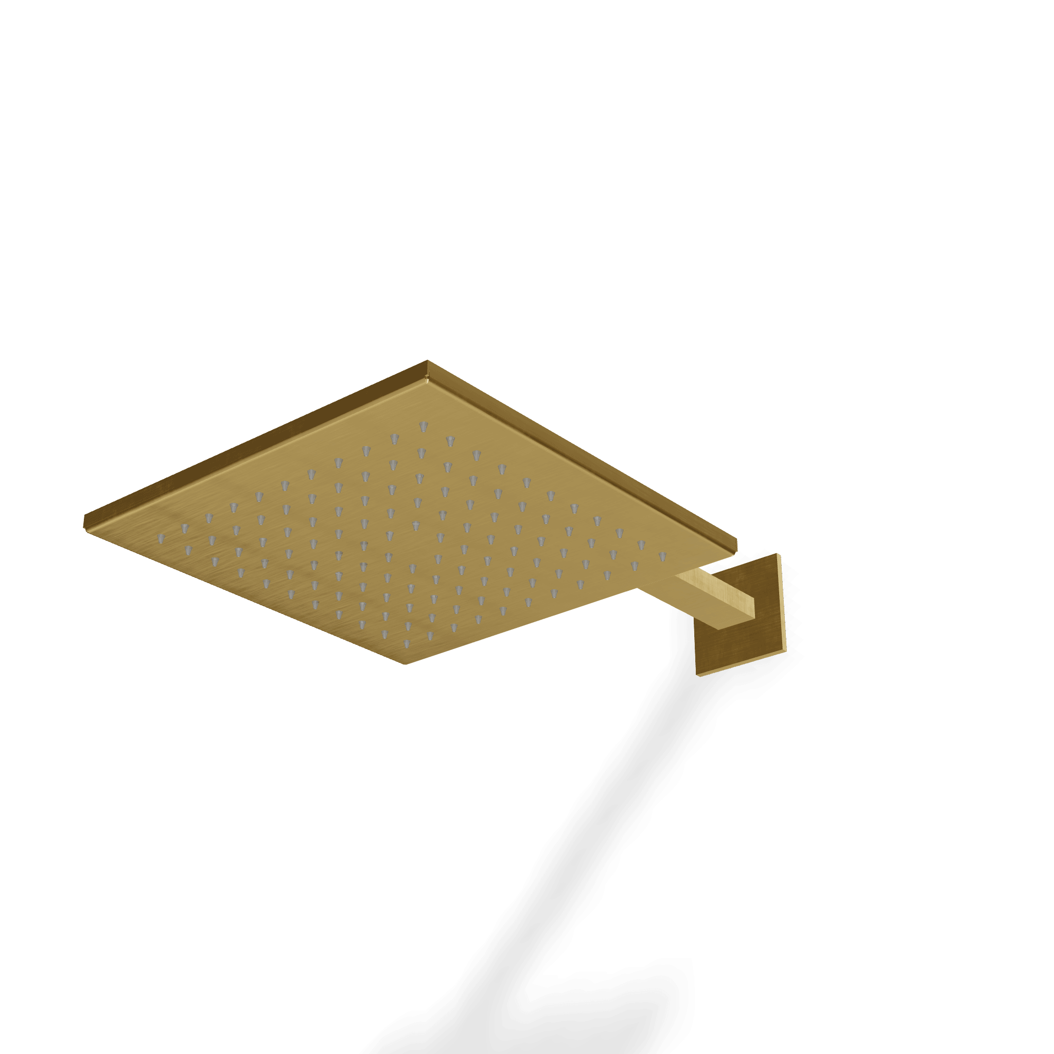 Верхний душ 250х250 мм с кронштейном 320 мм из стены