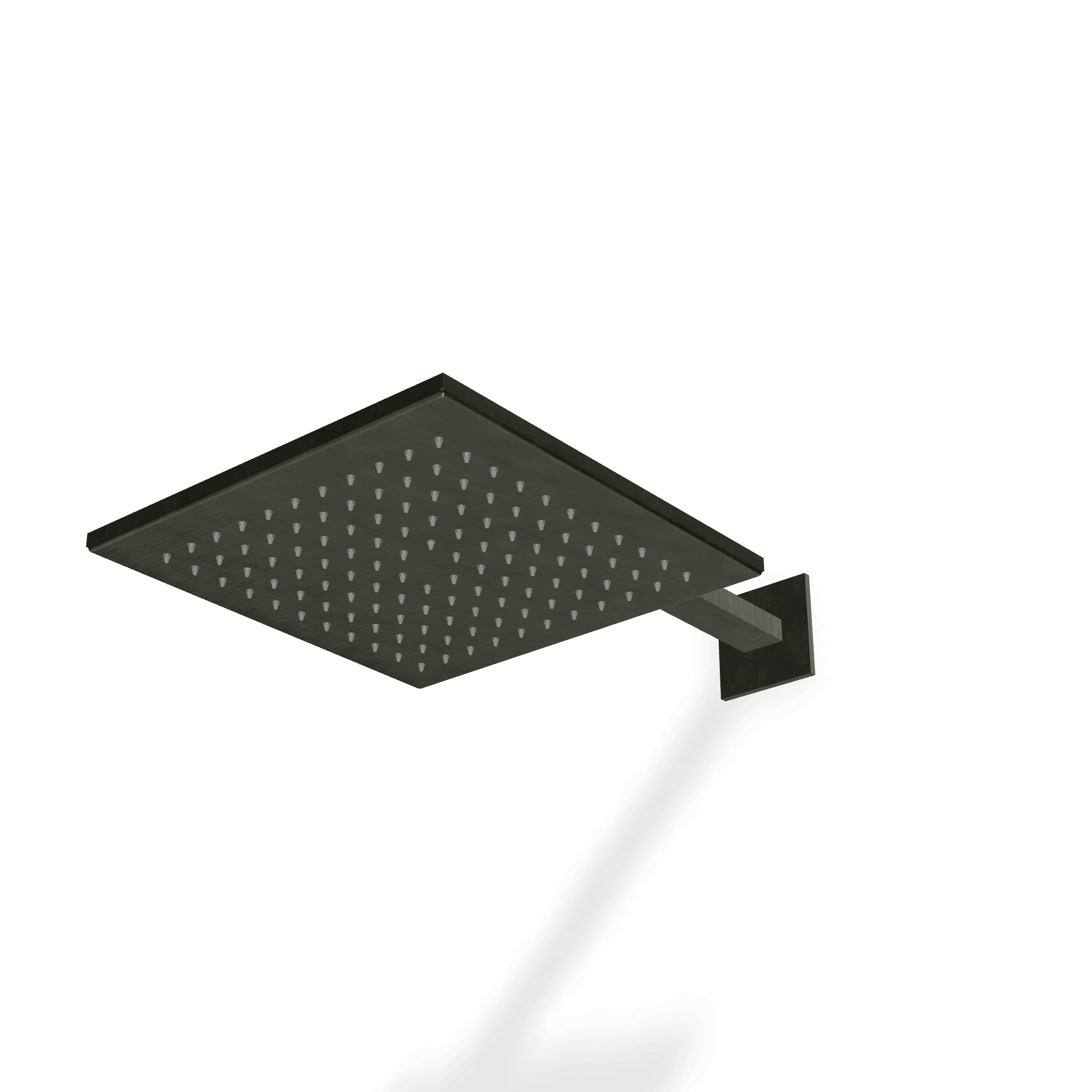 Верхний душ 250х250 мм с кронштейном 320 мм из стены