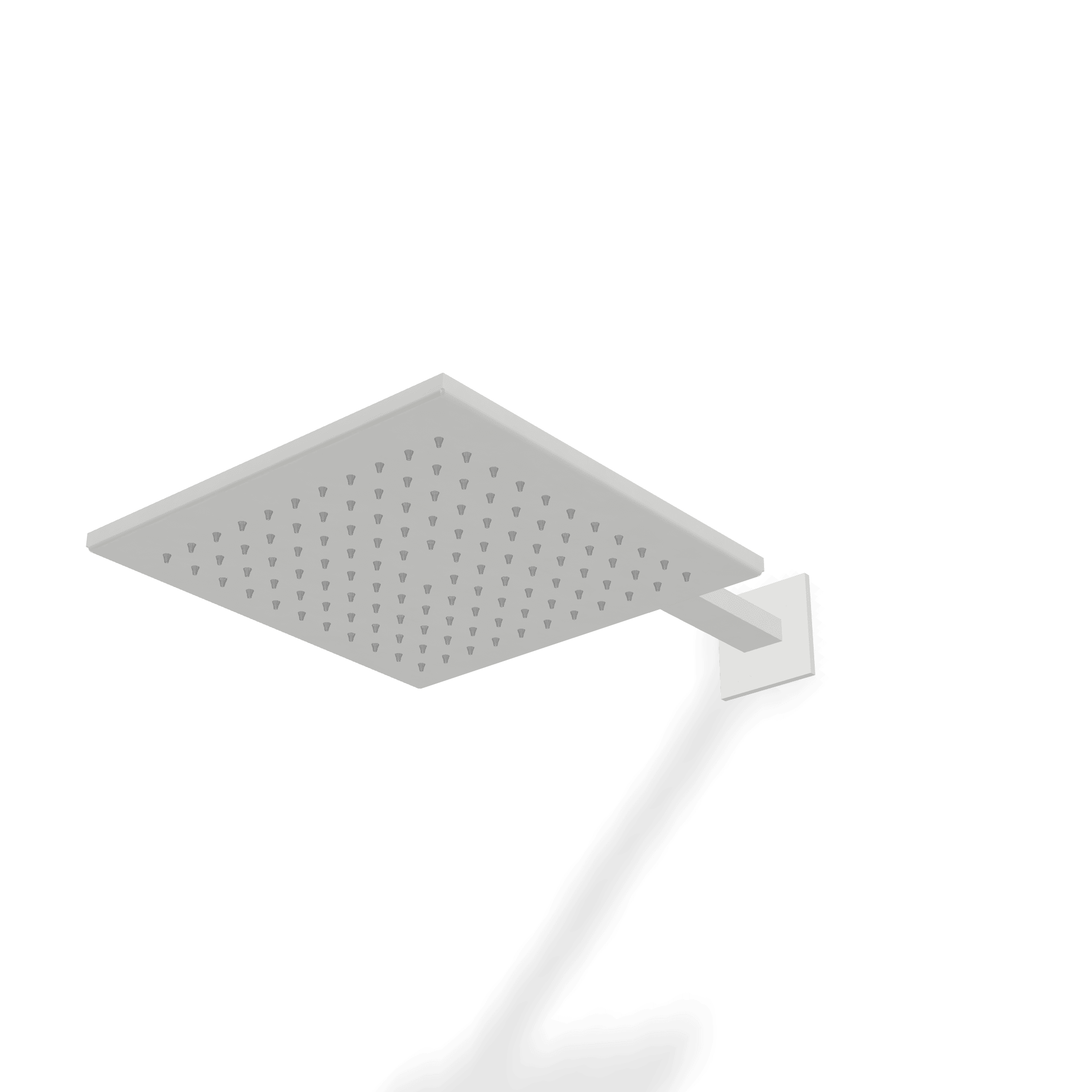 Верхний душ 250х250 мм с кронштейном 320 мм из стены