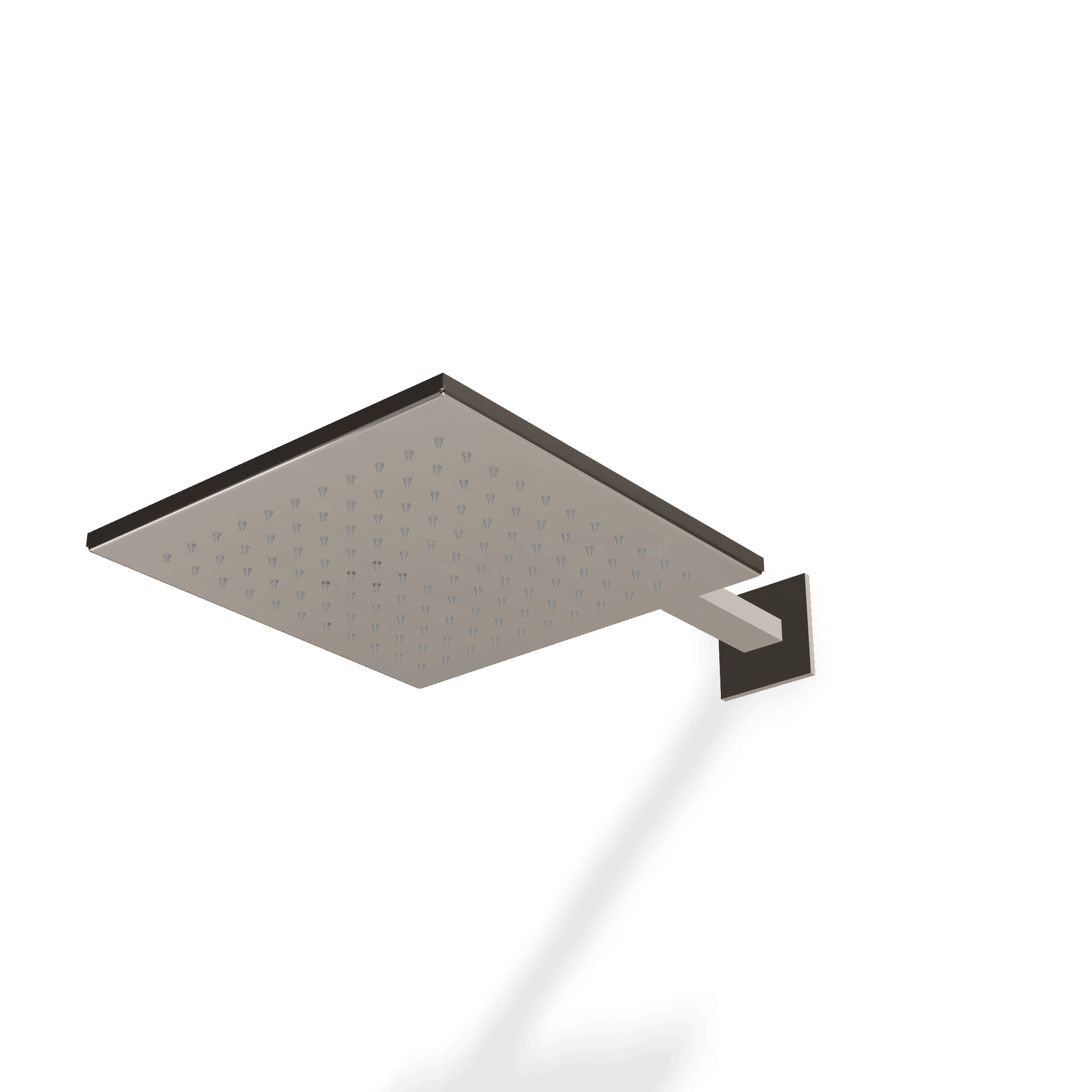 Верхний душ 250х250 мм с кронштейном 320 мм из стены