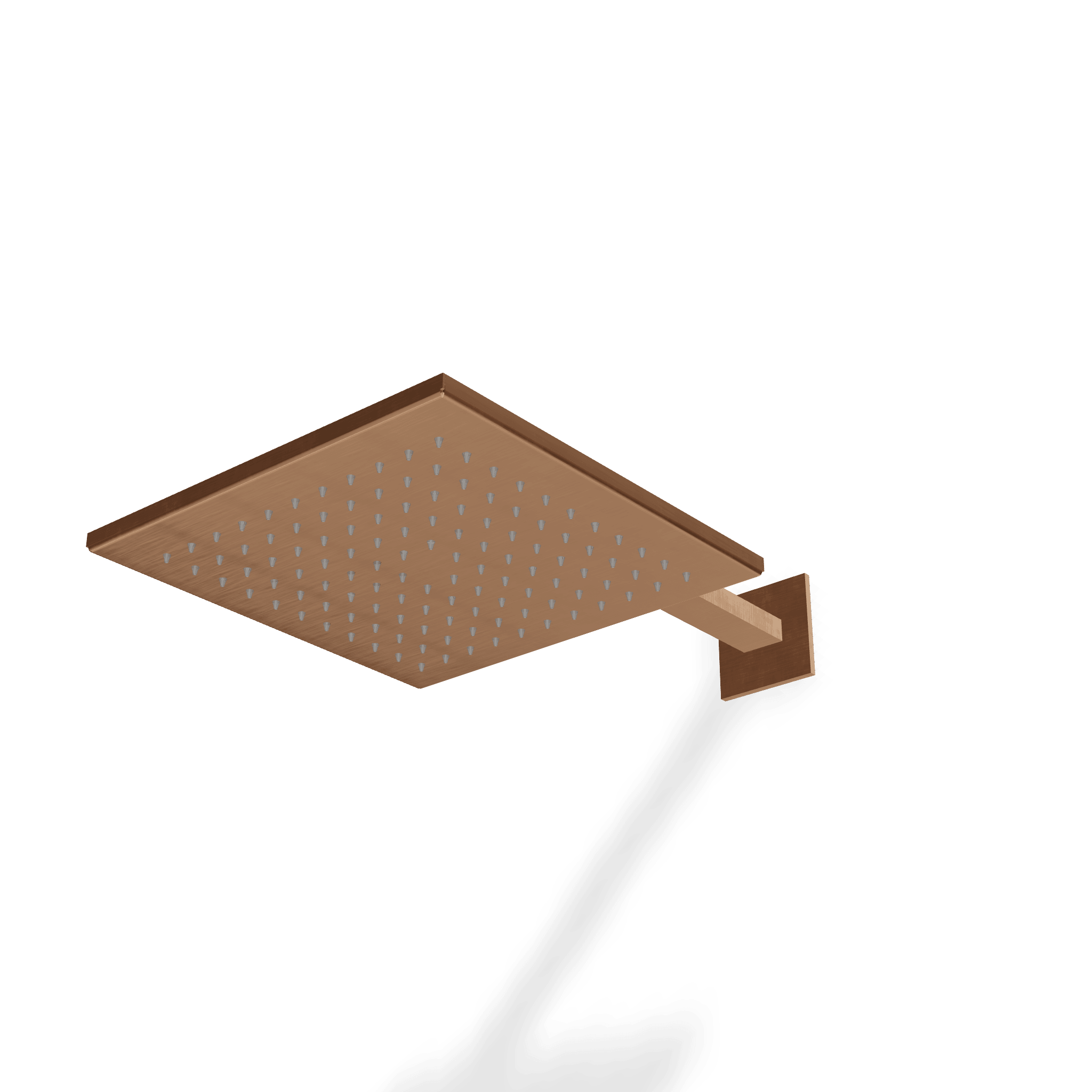 Верхний душ 250х250 мм с кронштейном 320 мм из стены