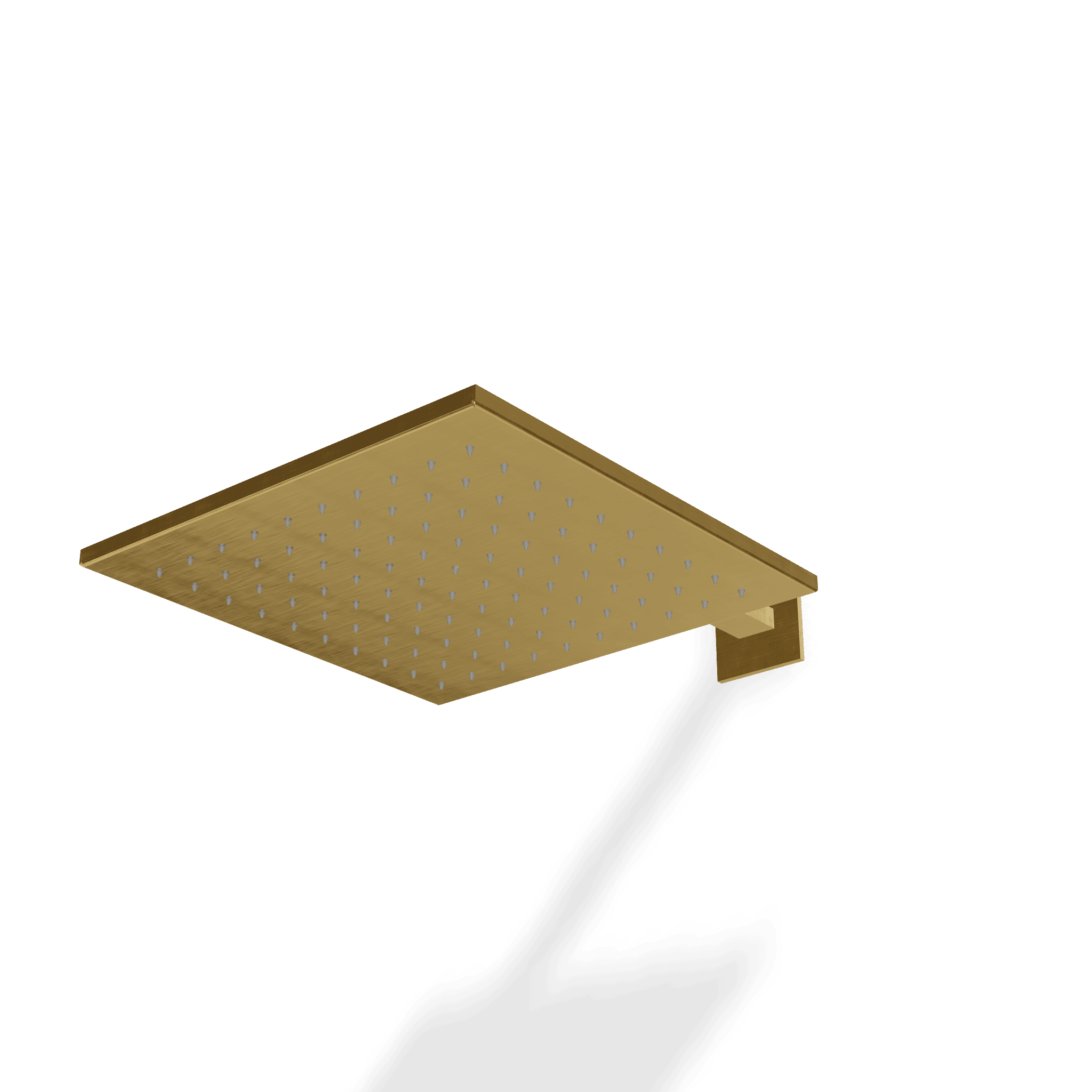 Верхний душ 300х300 мм с кронштейном 320 мм из стены