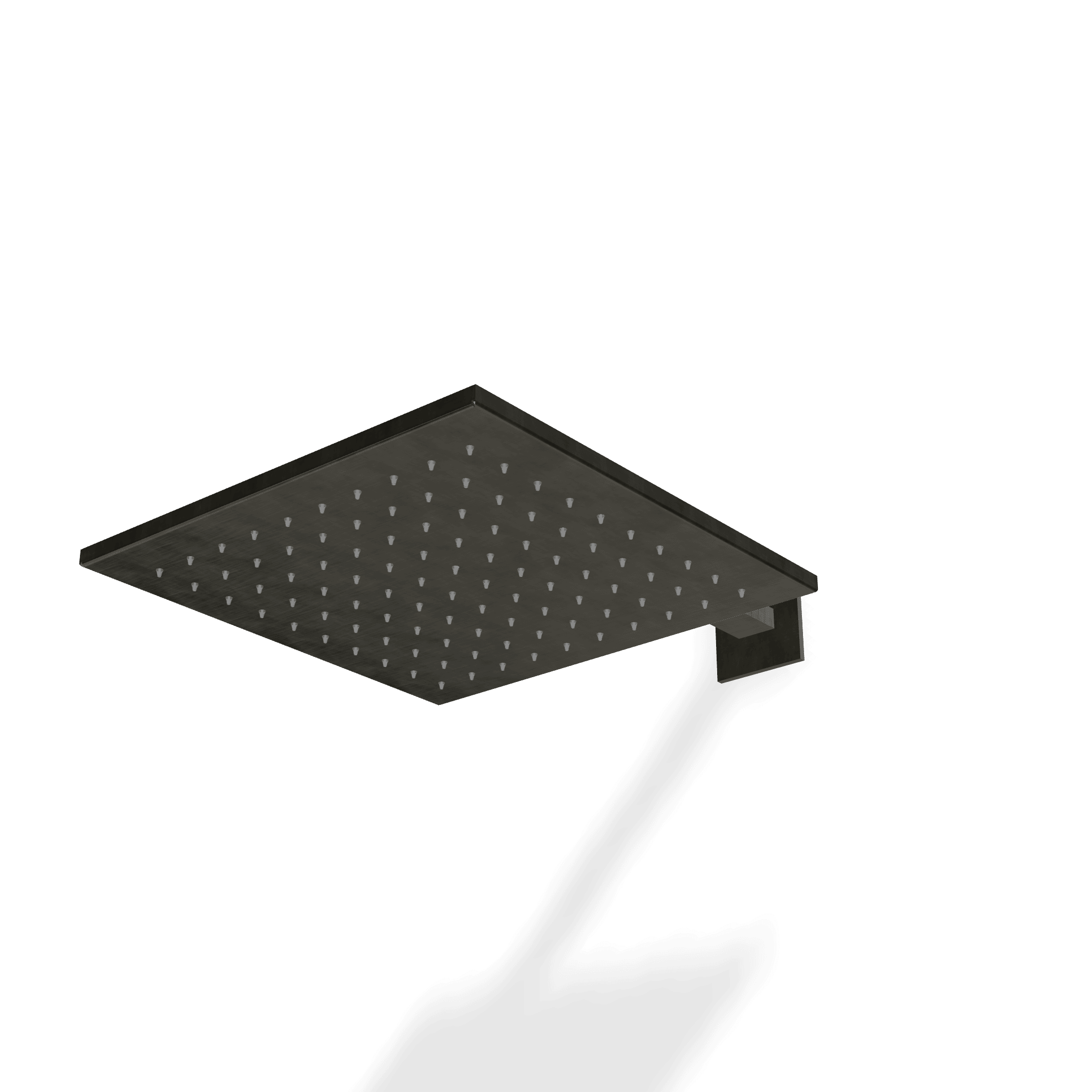 Верхний душ 300х300 мм с кронштейном 320 мм из стены