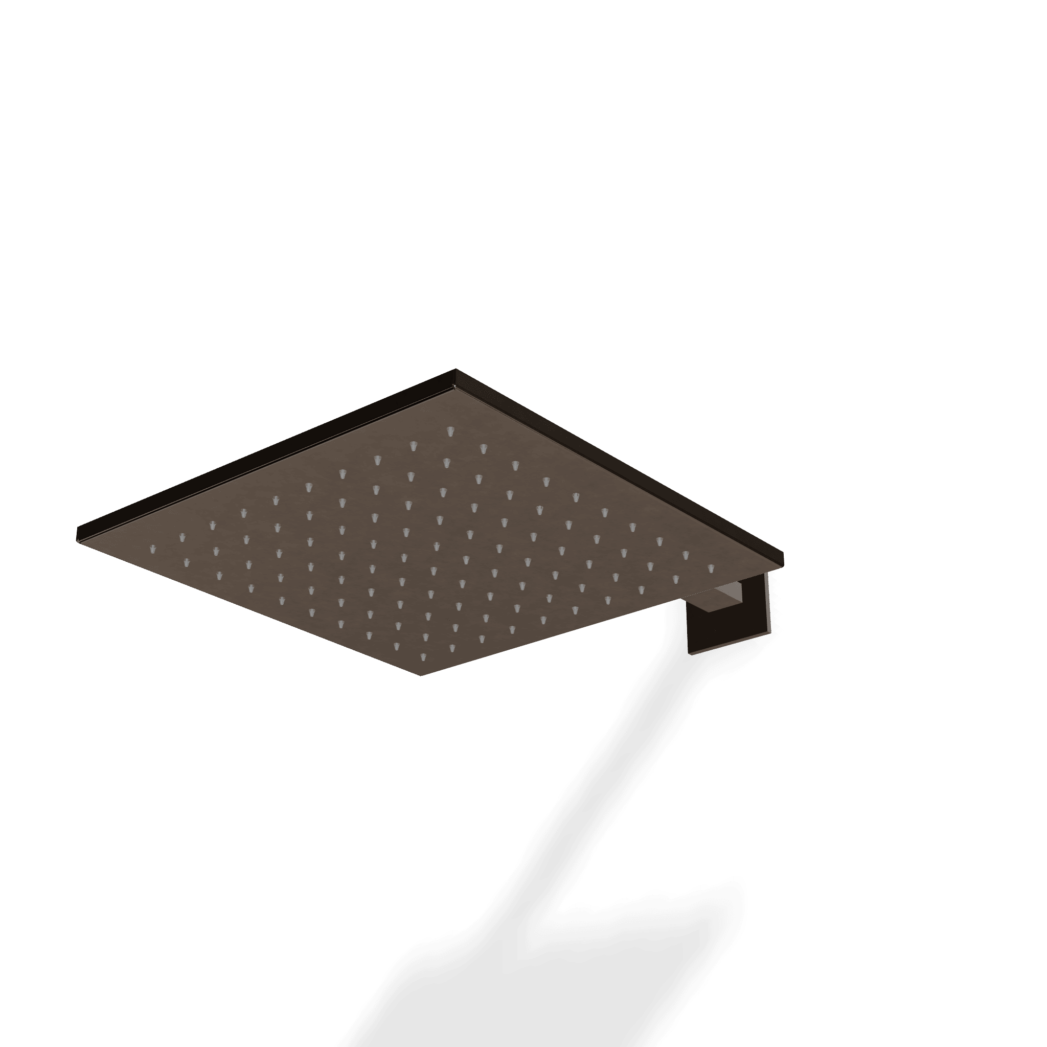 Верхний душ 300х300 мм с кронштейном 320 мм из стены