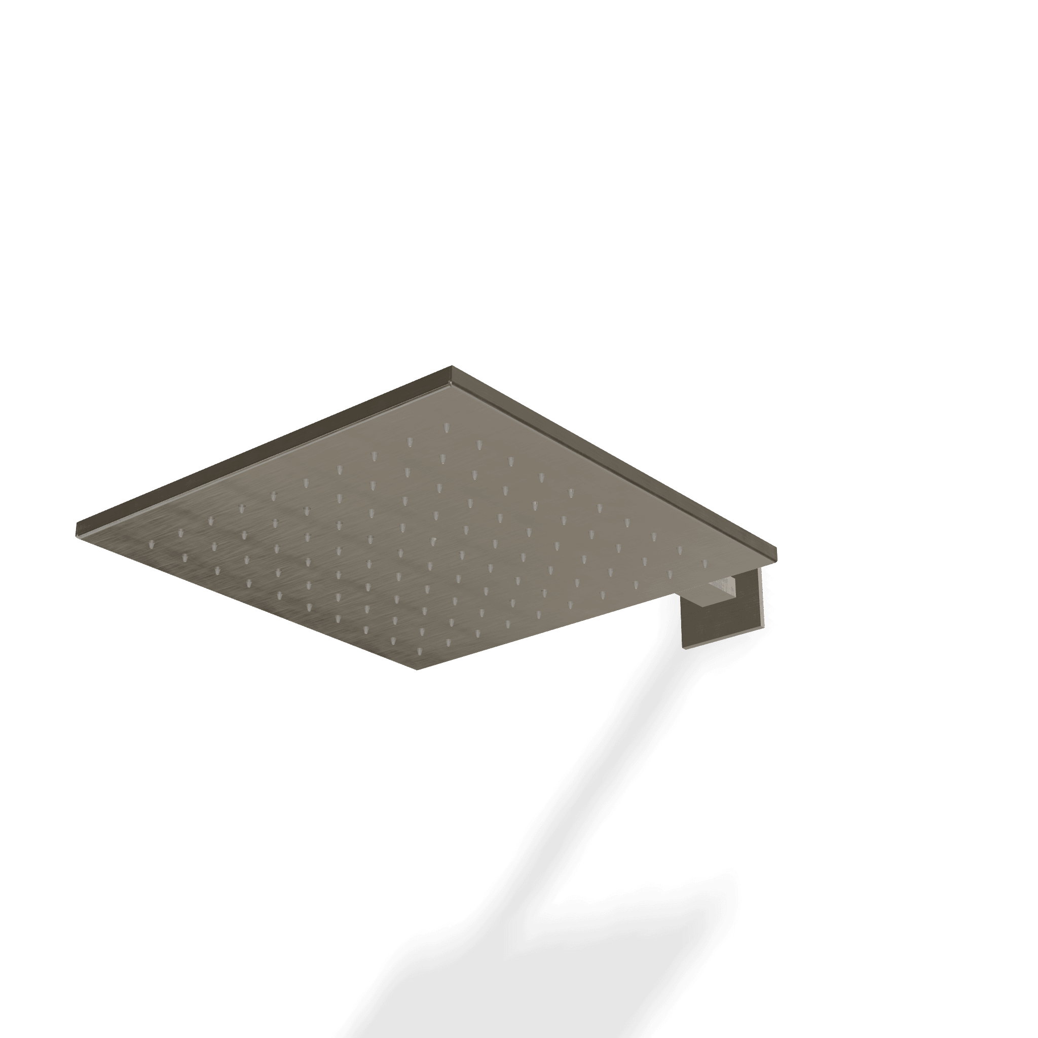 Верхний душ 300х300 мм с кронштейном 320 мм из стены