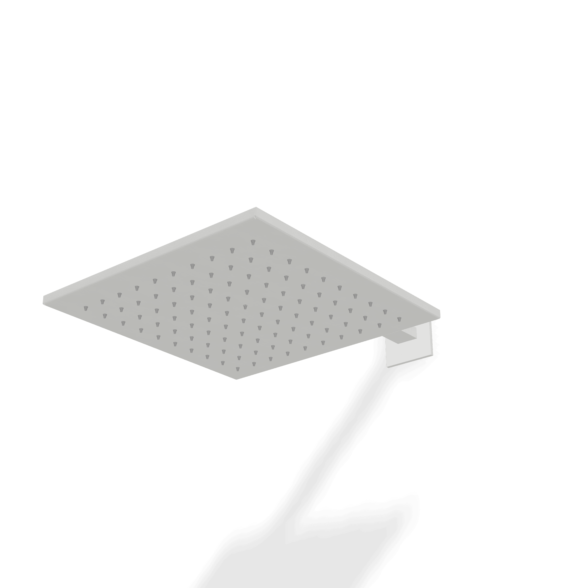 Верхний душ 300х300 мм с кронштейном 320 мм из стены