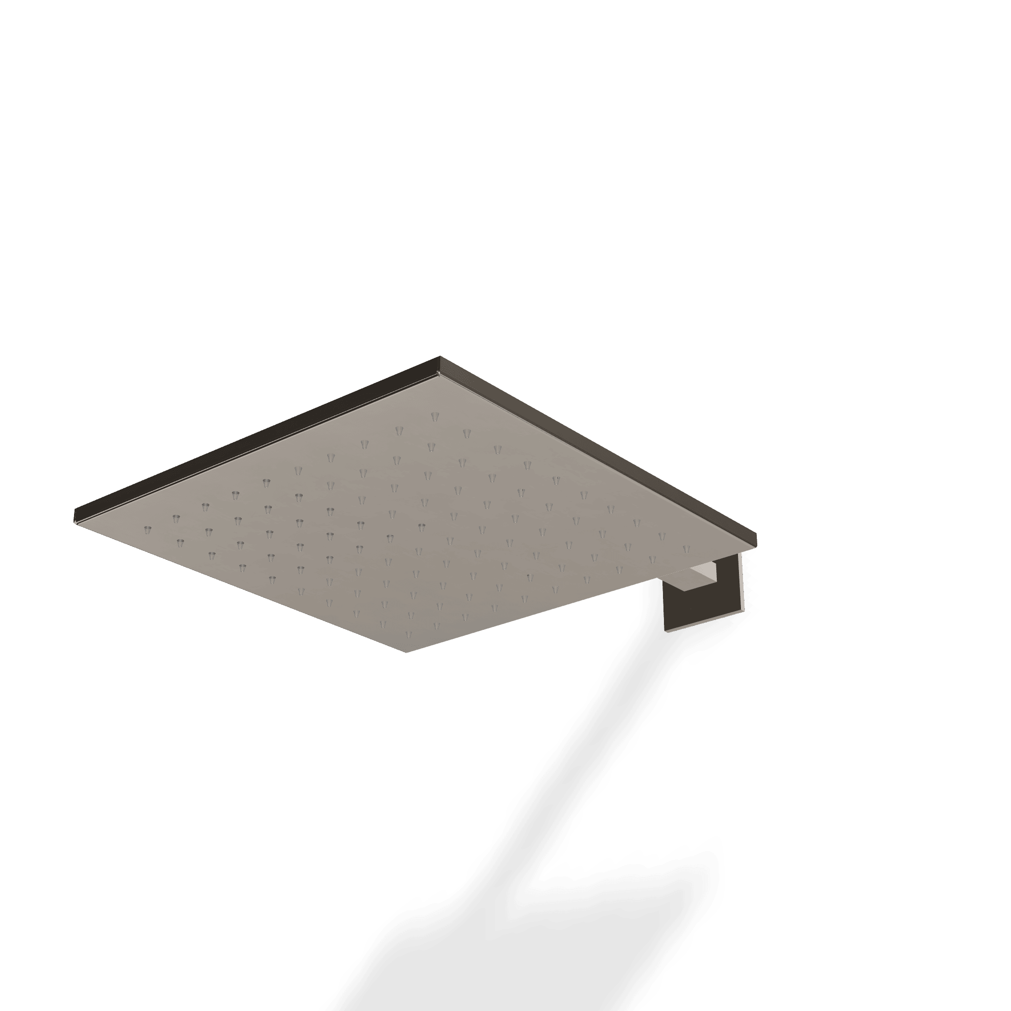 Верхний душ 300х300 мм с кронштейном 320 мм из стены