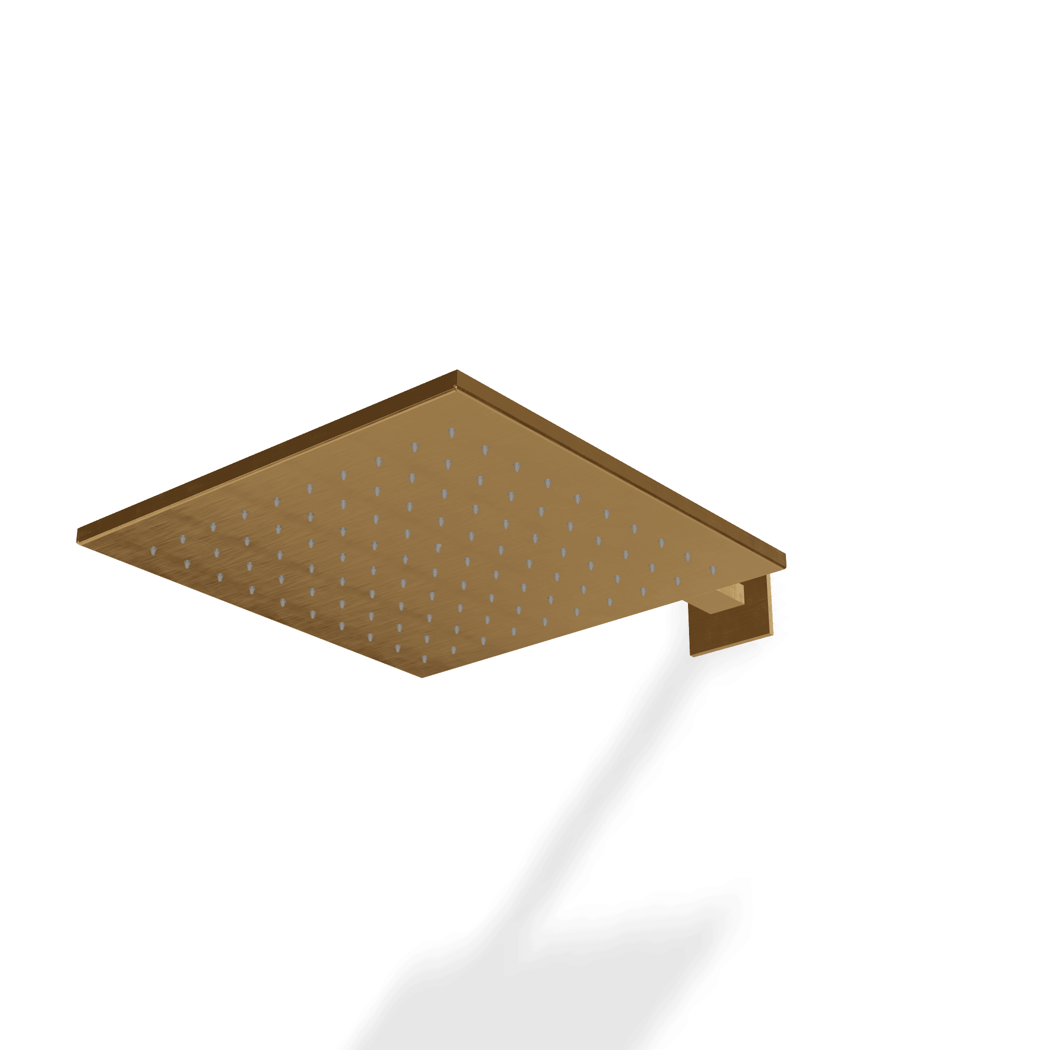 Верхний душ 300х300 мм с кронштейном 320 мм из стены