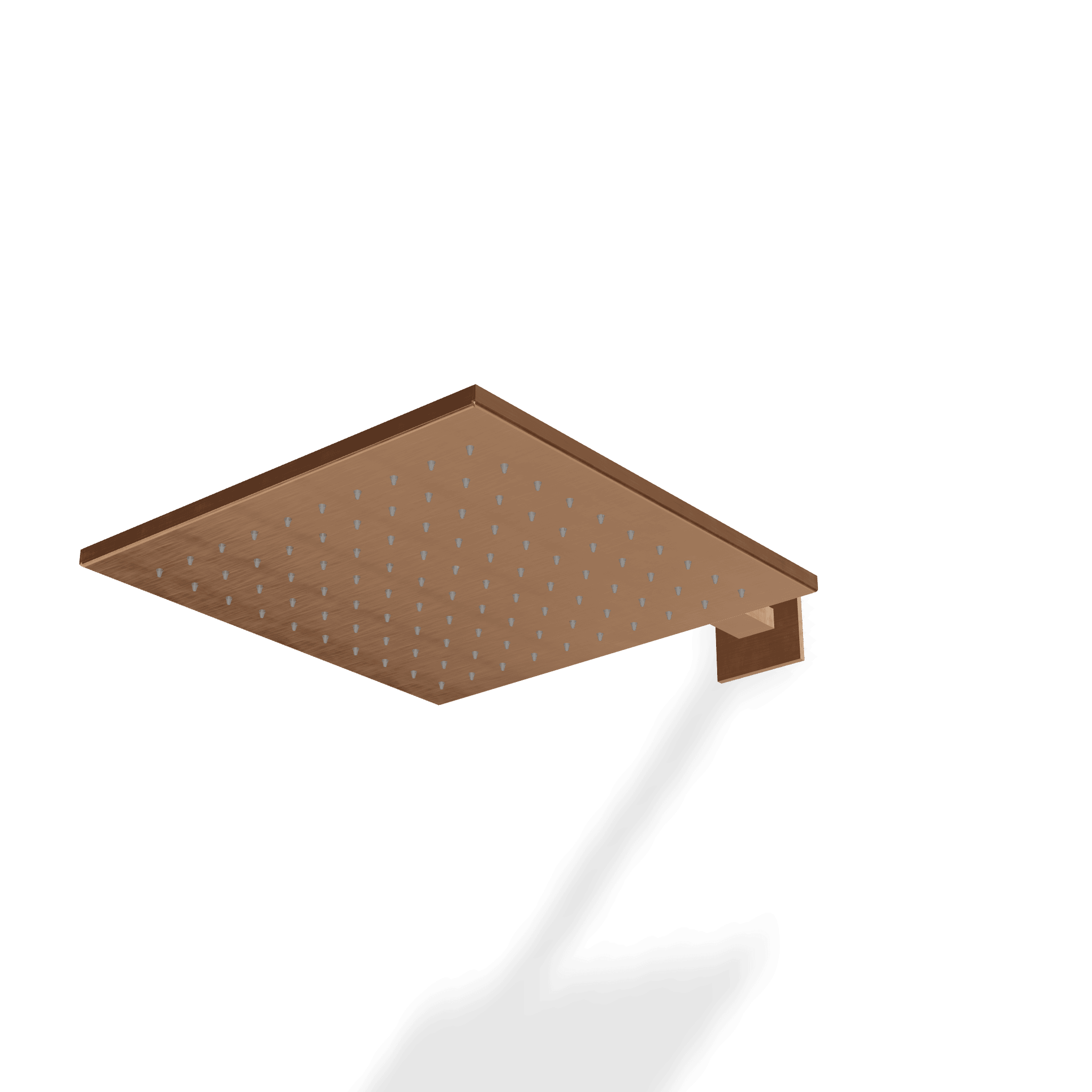 Верхний душ 300х300 мм с кронштейном 320 мм из стены