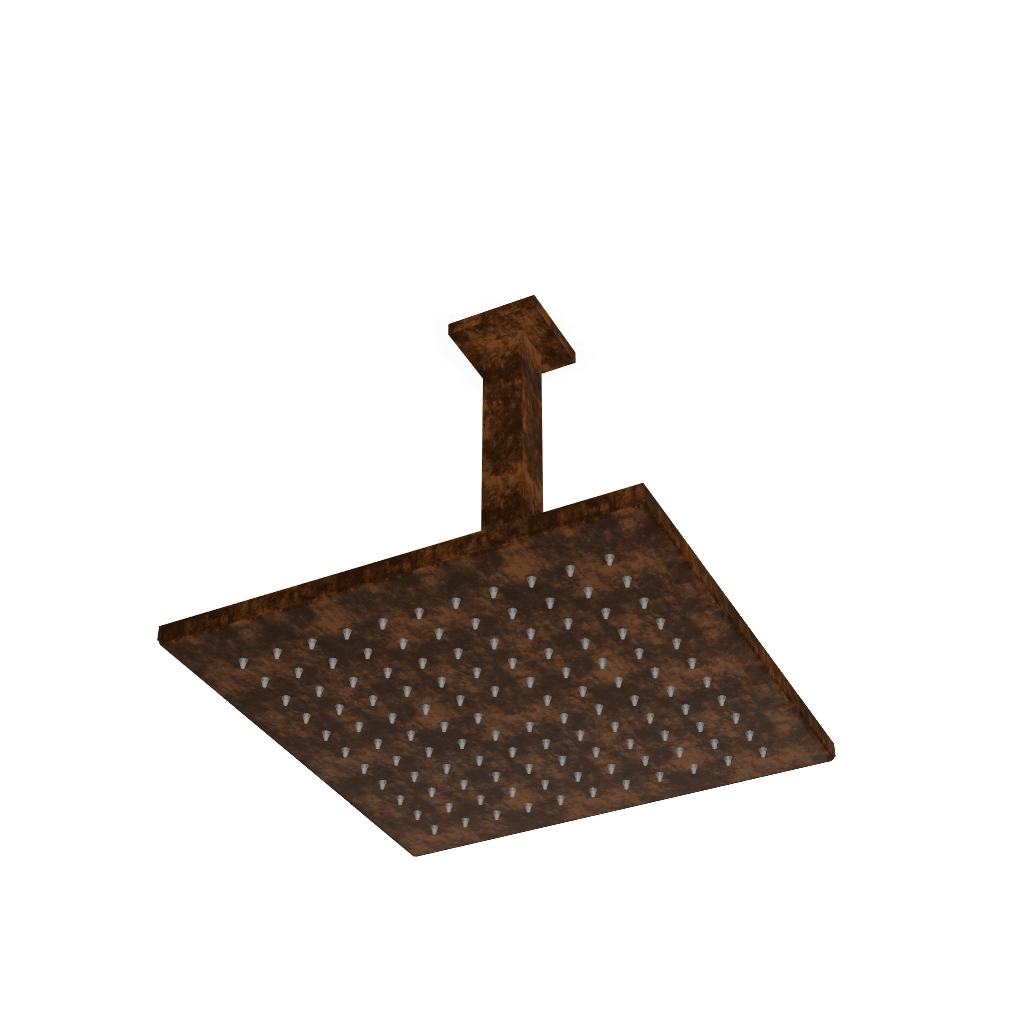 Верхний душ 255х255 мм выстота 250 мм с кронштейном из потолка