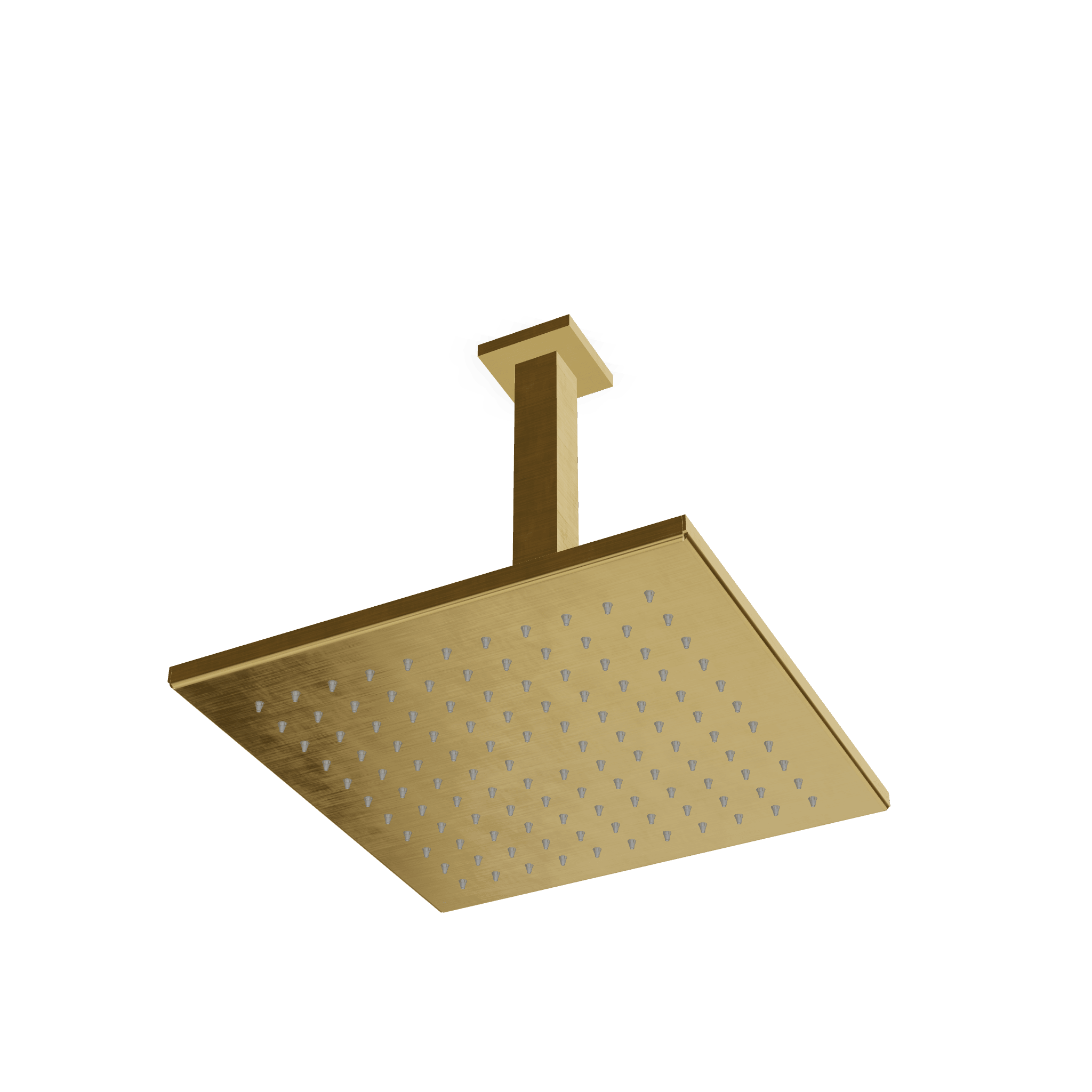 Верхний душ 255х255 мм выстота 250 мм с кронштейном из потолка