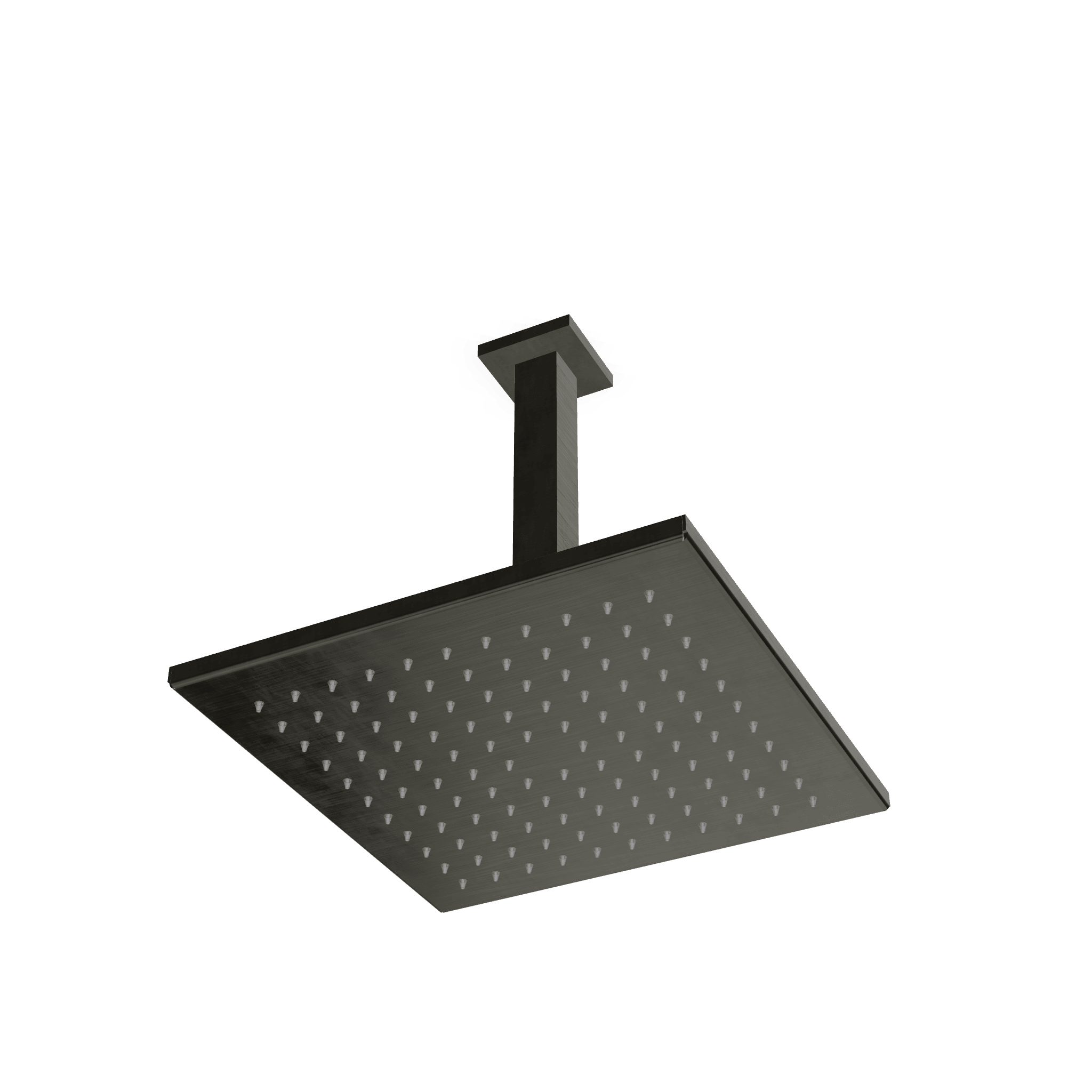 Верхний душ 255х255 мм выстота 250 мм с кронштейном из потолка