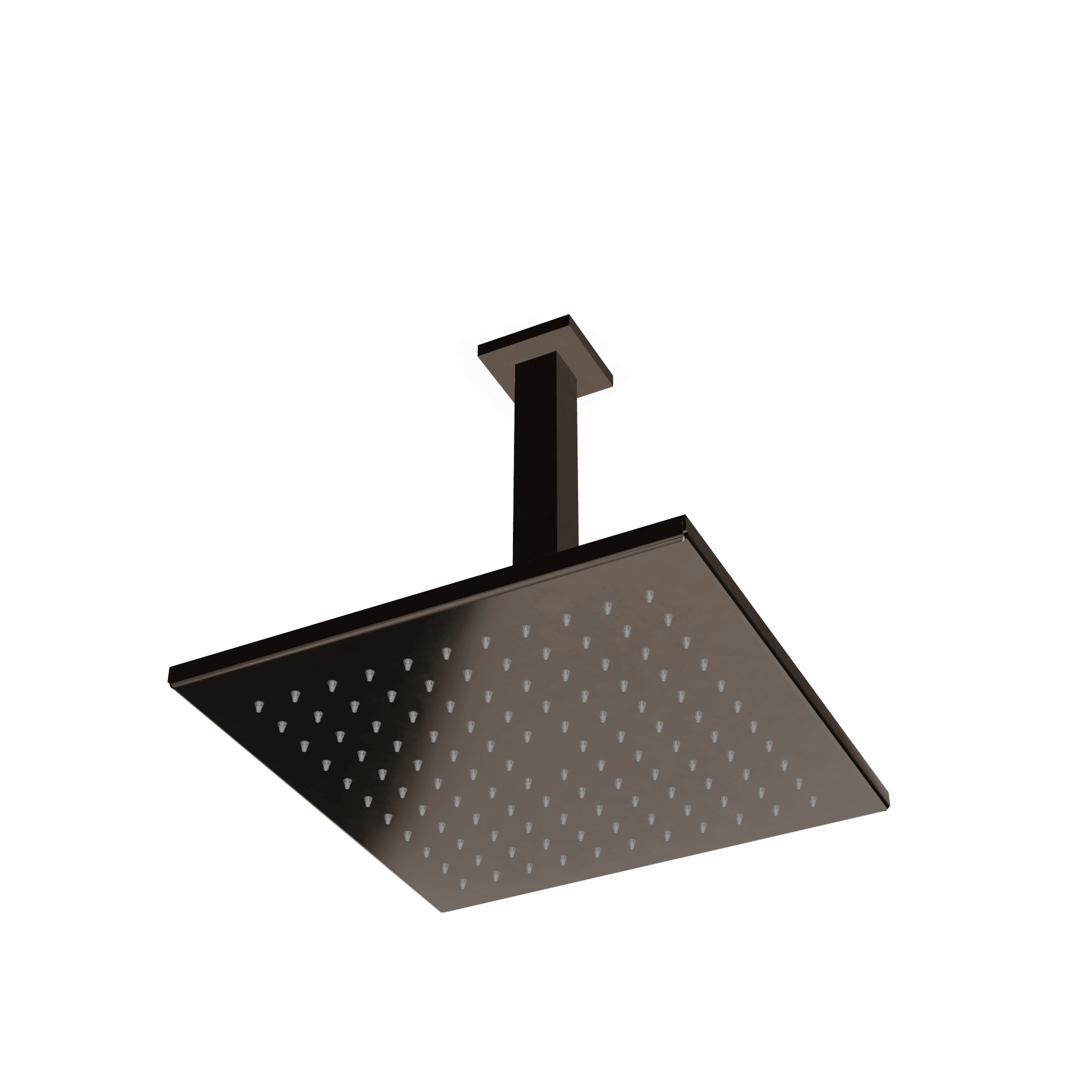 Верхний душ 255х255 мм выстота 250 мм с кронштейном из потолка