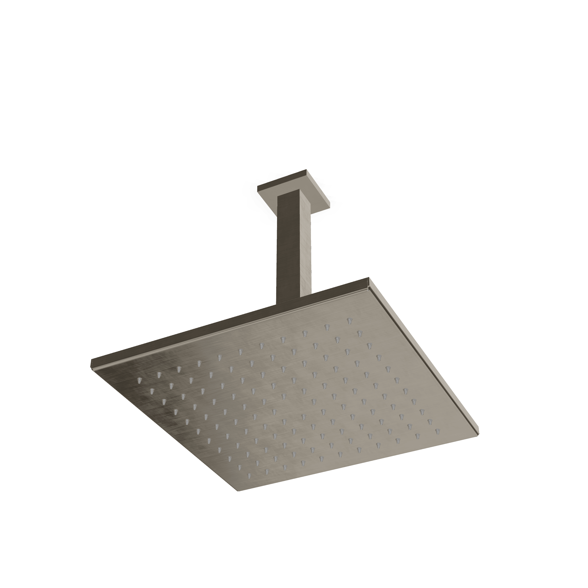 Верхний душ 255х255 мм выстота 250 мм с кронштейном из потолка