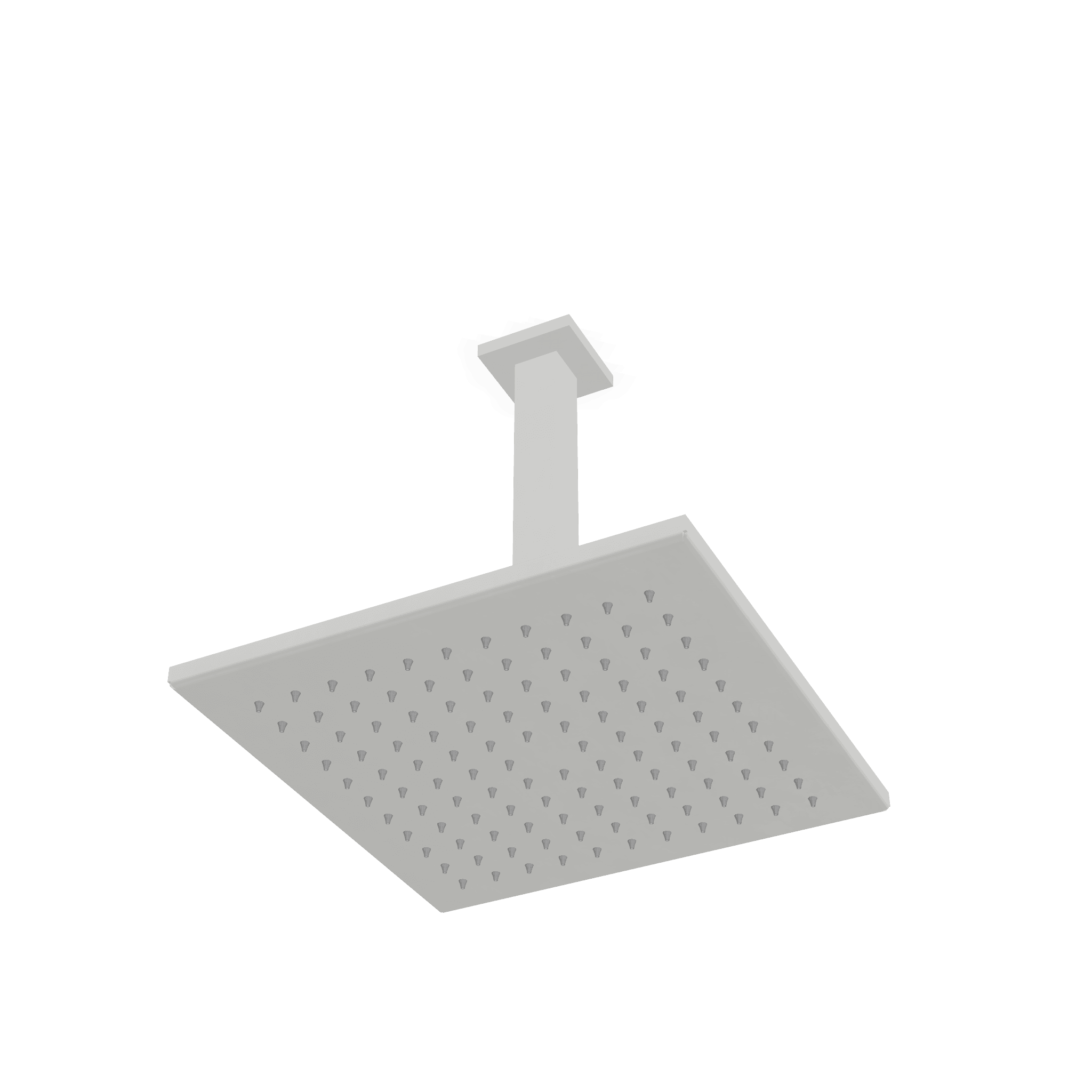 Верхний душ 255х255 мм выстота 250 мм с кронштейном из потолка