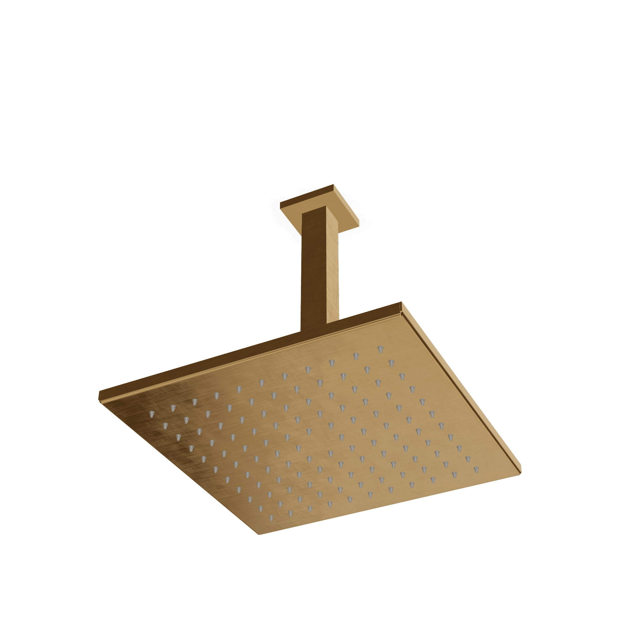 Верхний душ 255х255 мм выстота 250 мм с кронштейном из потолка