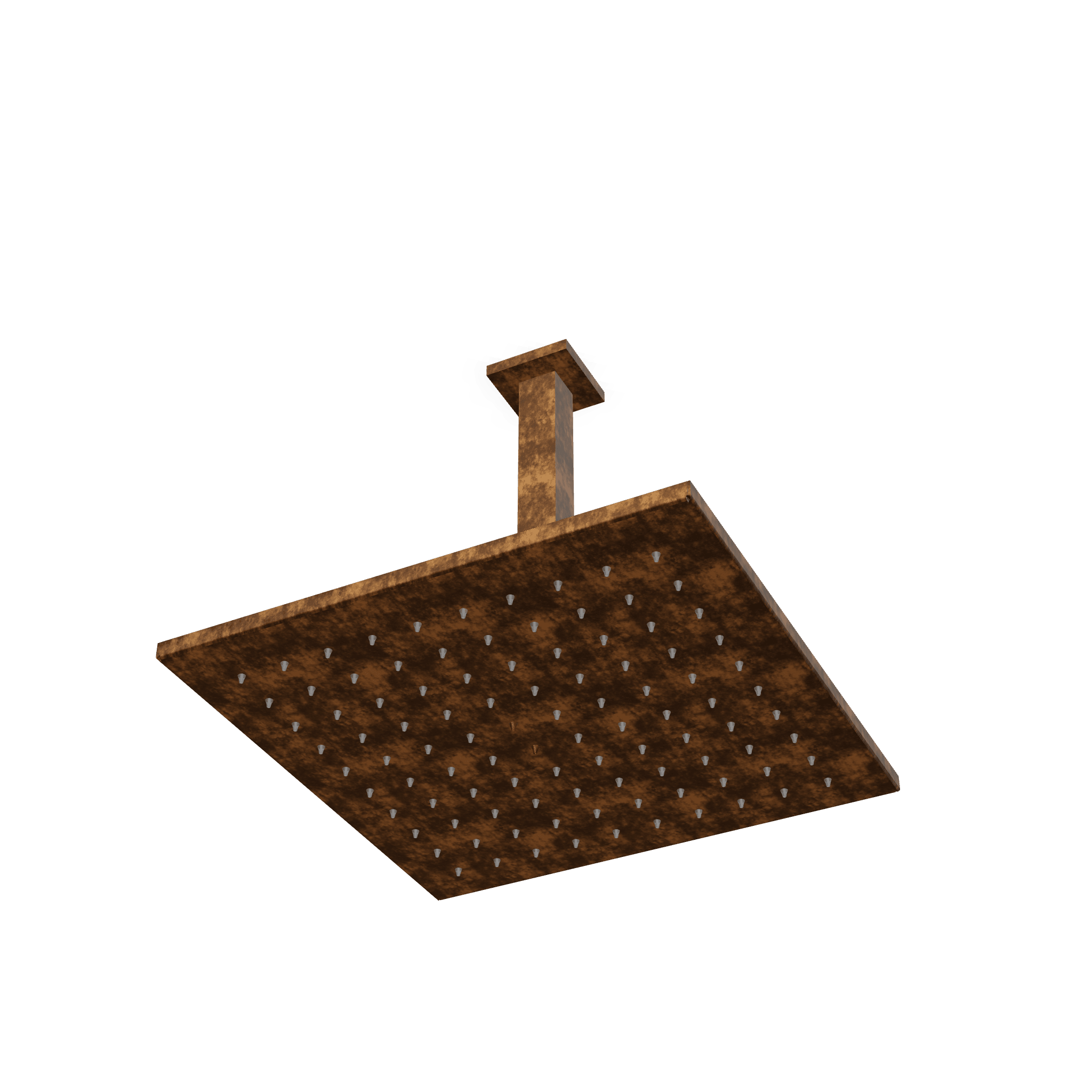 Верхний душ 300х300 мм с кронштейном 256 мм из потолка