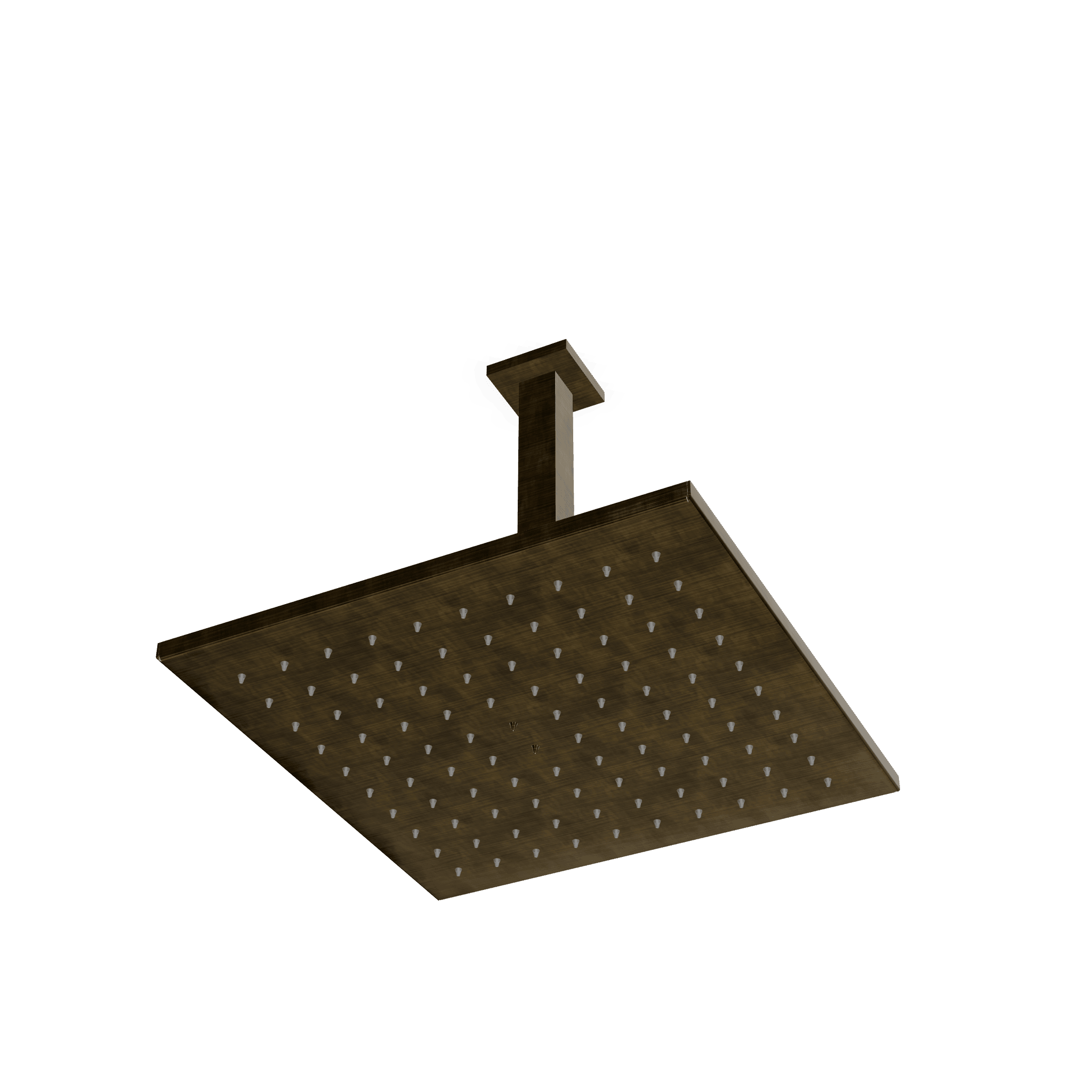 Верхний душ 300х300 мм с кронштейном 256 мм из потолка