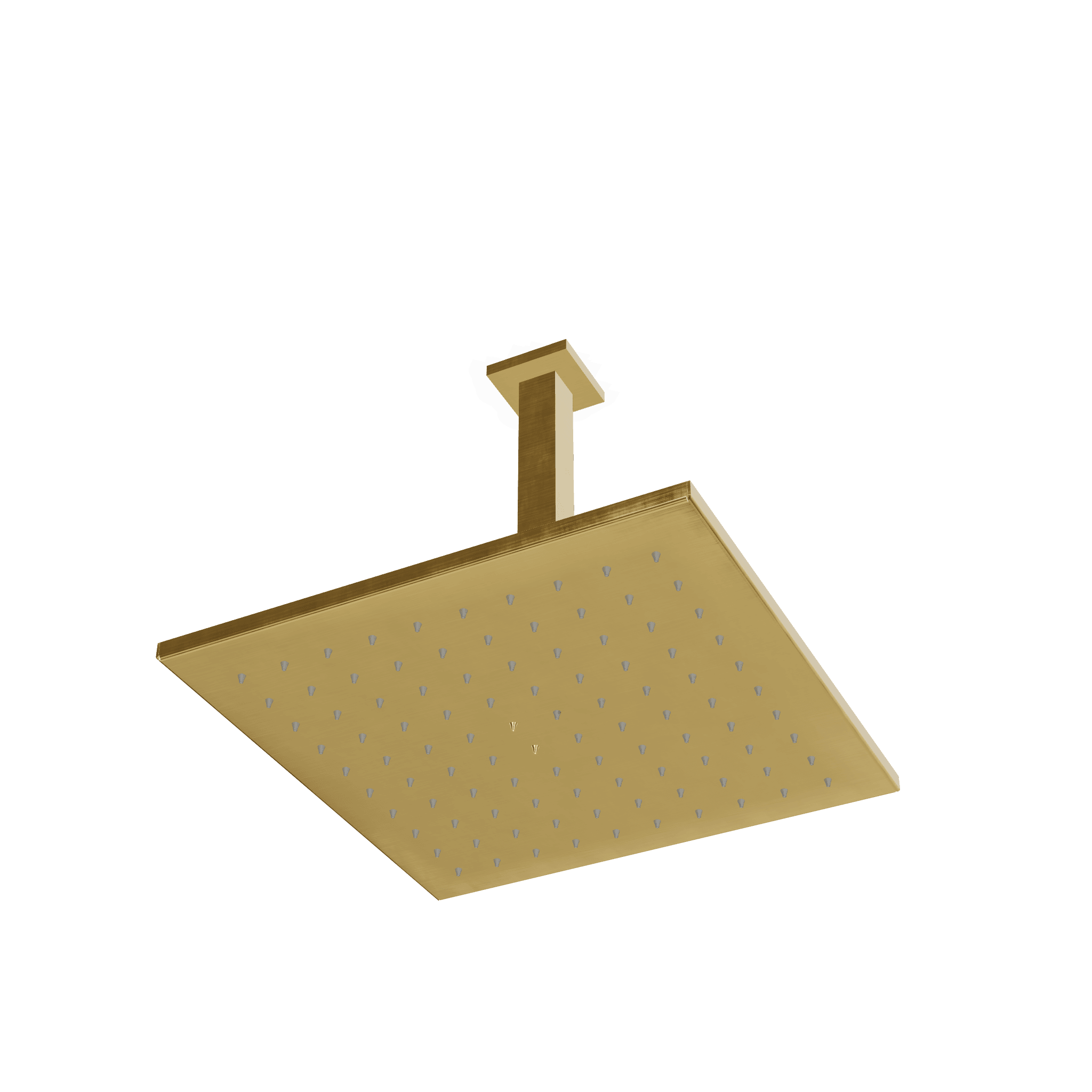 Верхний душ 300х300 мм с кронштейном 256 мм из потолка