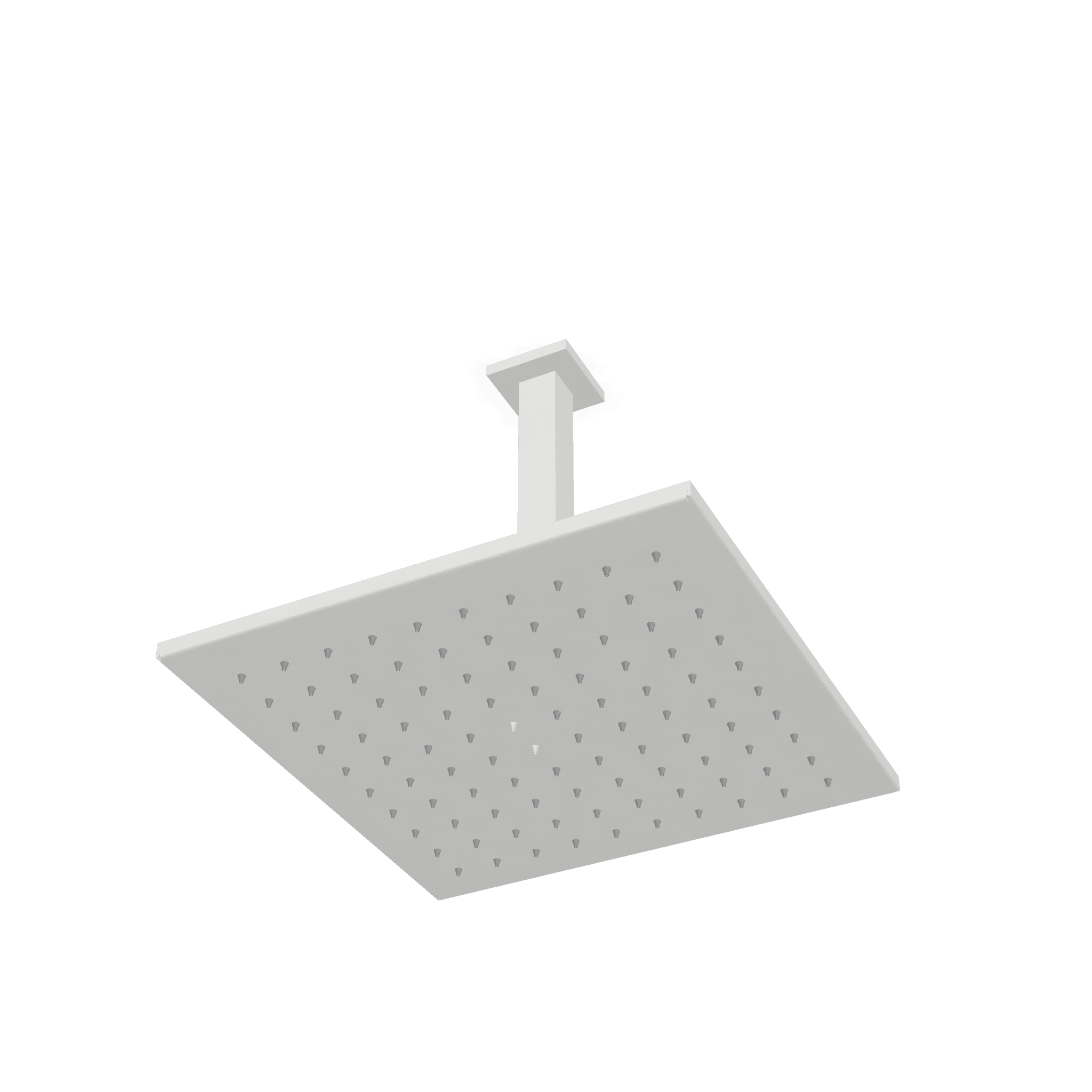 Верхний душ 300х300 мм с кронштейном 256 мм из потолка