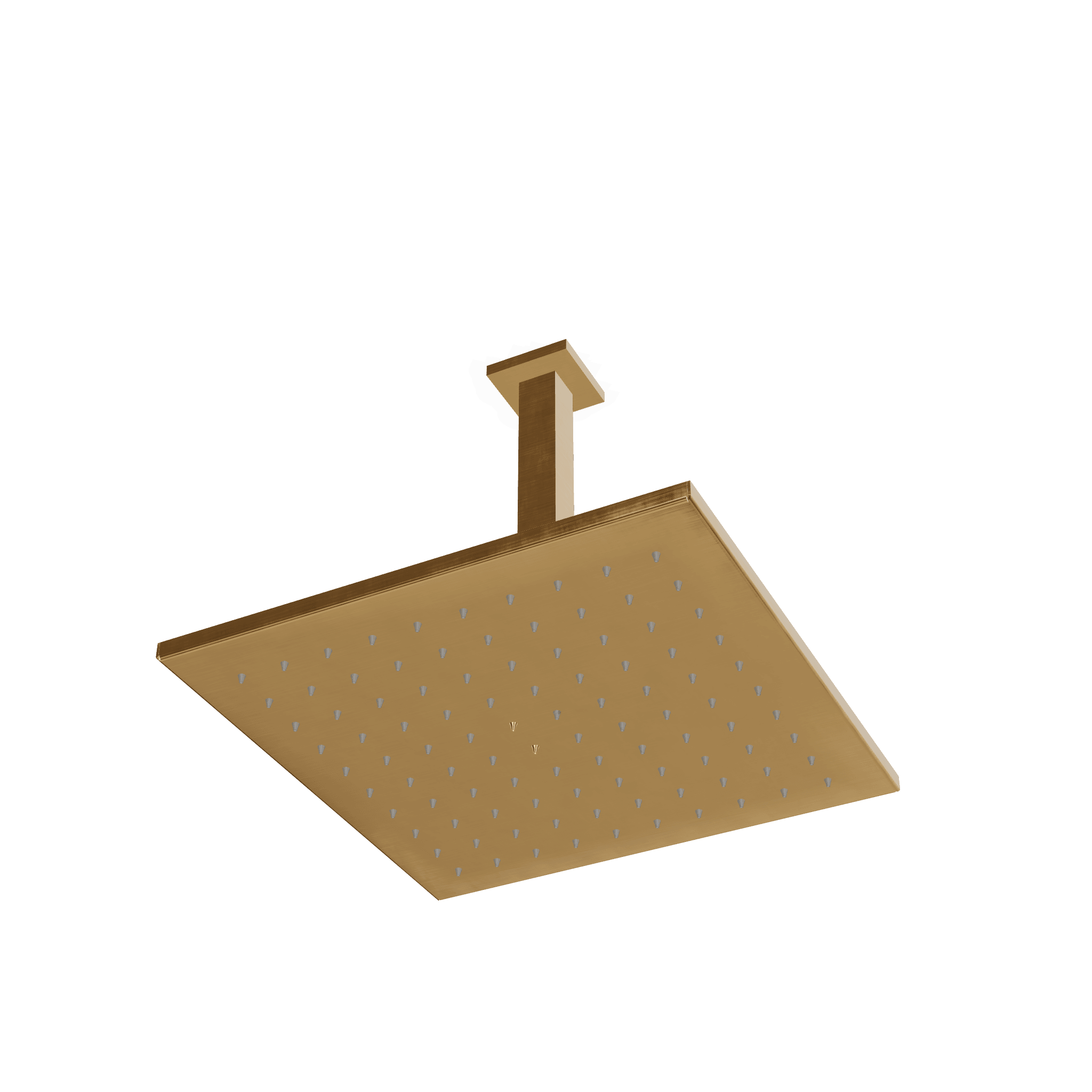 Верхний душ 300х300 мм с кронштейном 256 мм из потолка