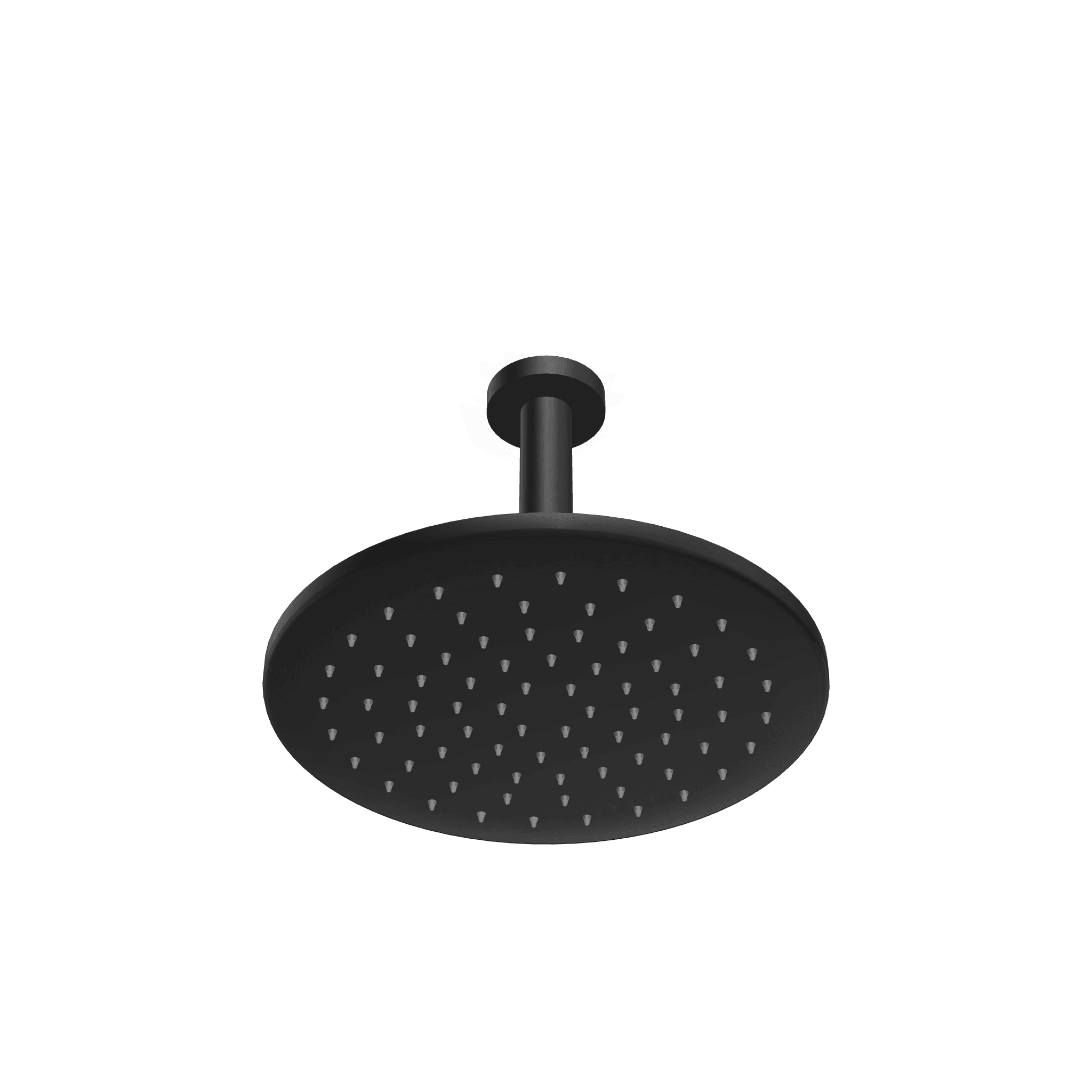 Верхний душ диаметр 250 мм с кронштейном 200 мм из потолка